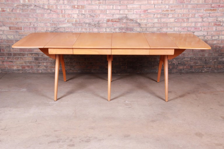 Heywood Wakefield MidCentury Modern Solid Maple Wishbone Dining Table