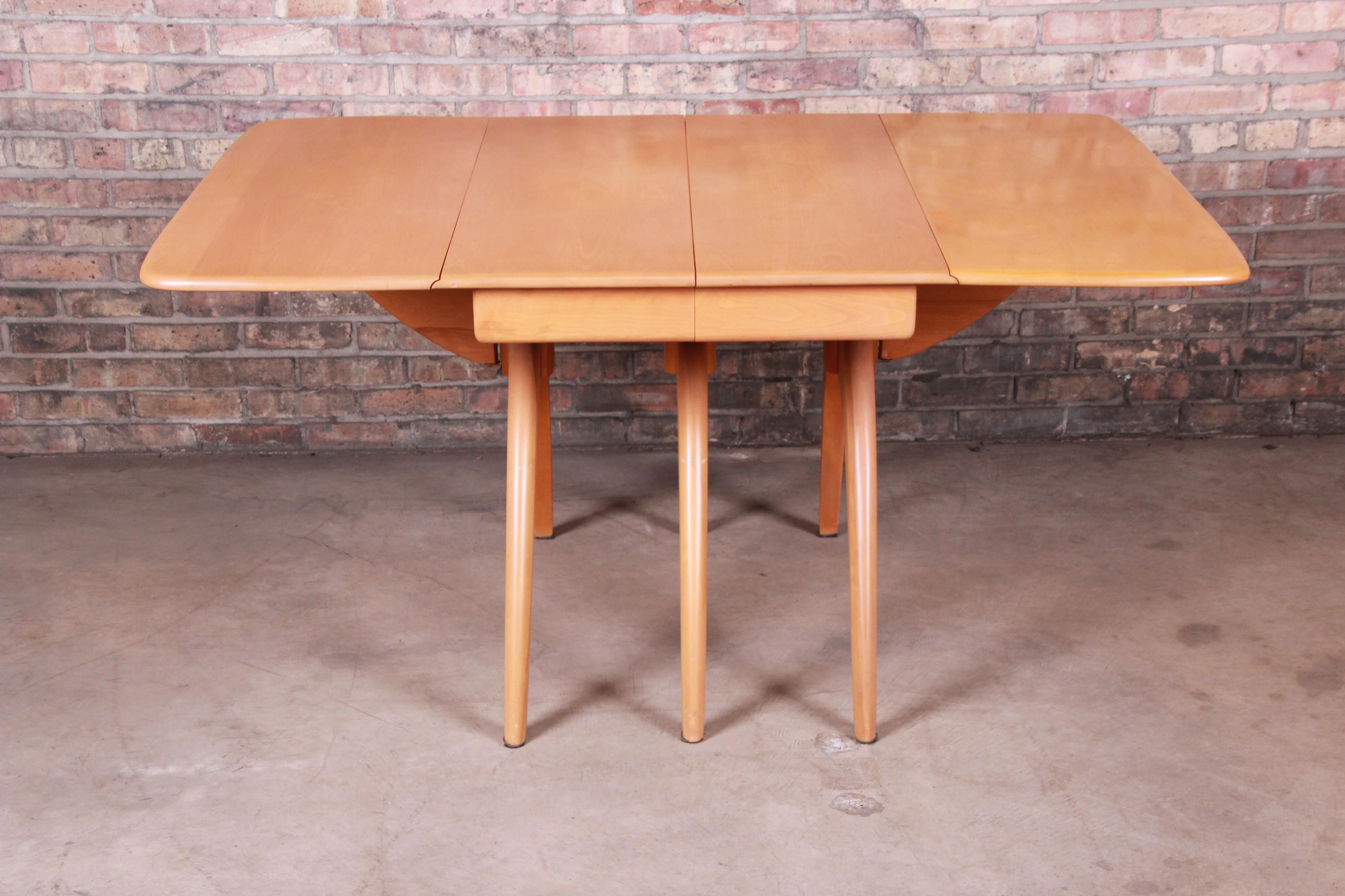 Heywood Wakefield Mid-Century Modern Solid Maple Wishbone Dining Table, 1950s 2