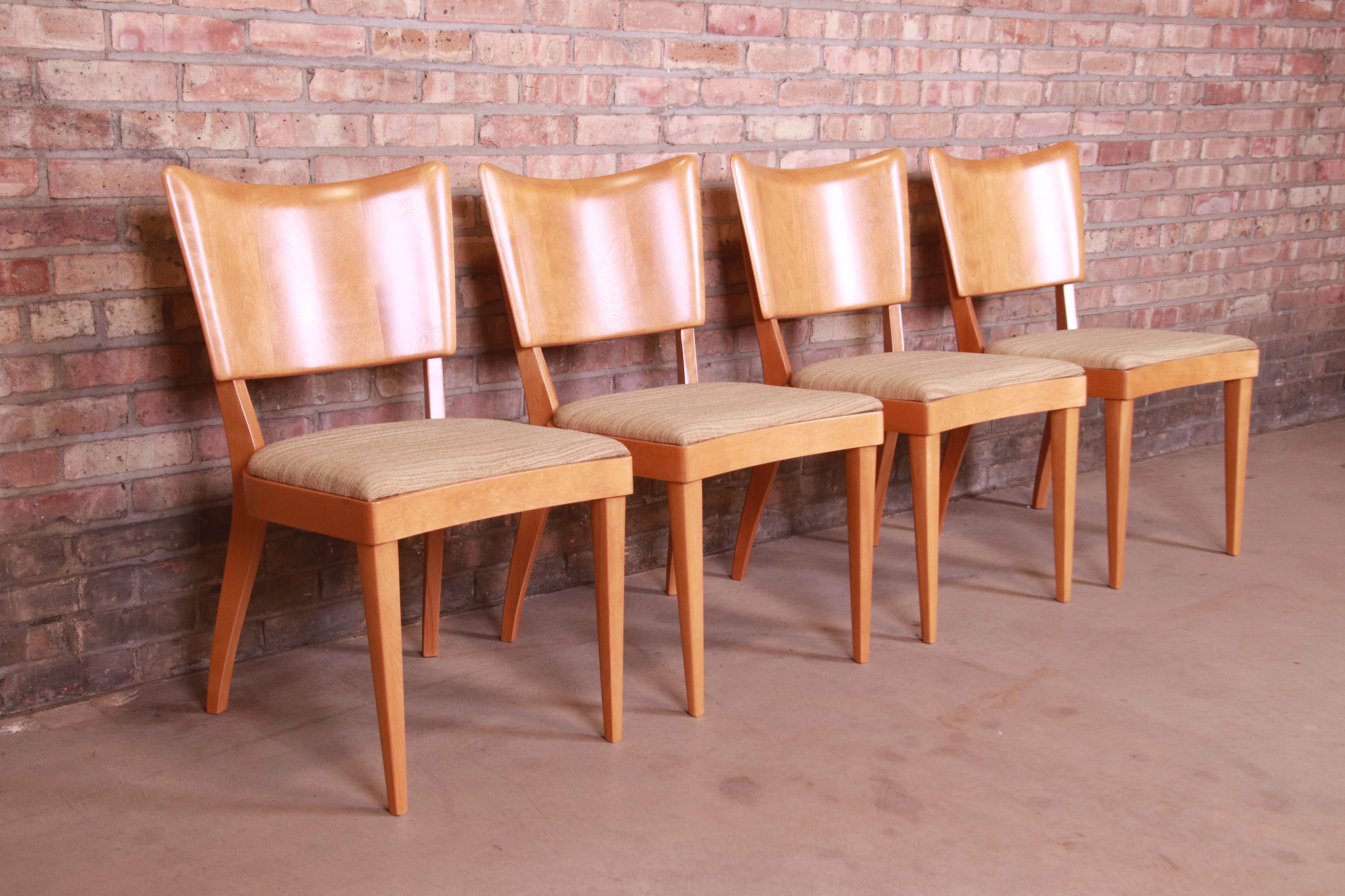 American Heywood Wakefield Mid-Century Modern Stingray Dining Chairs, Set of Four