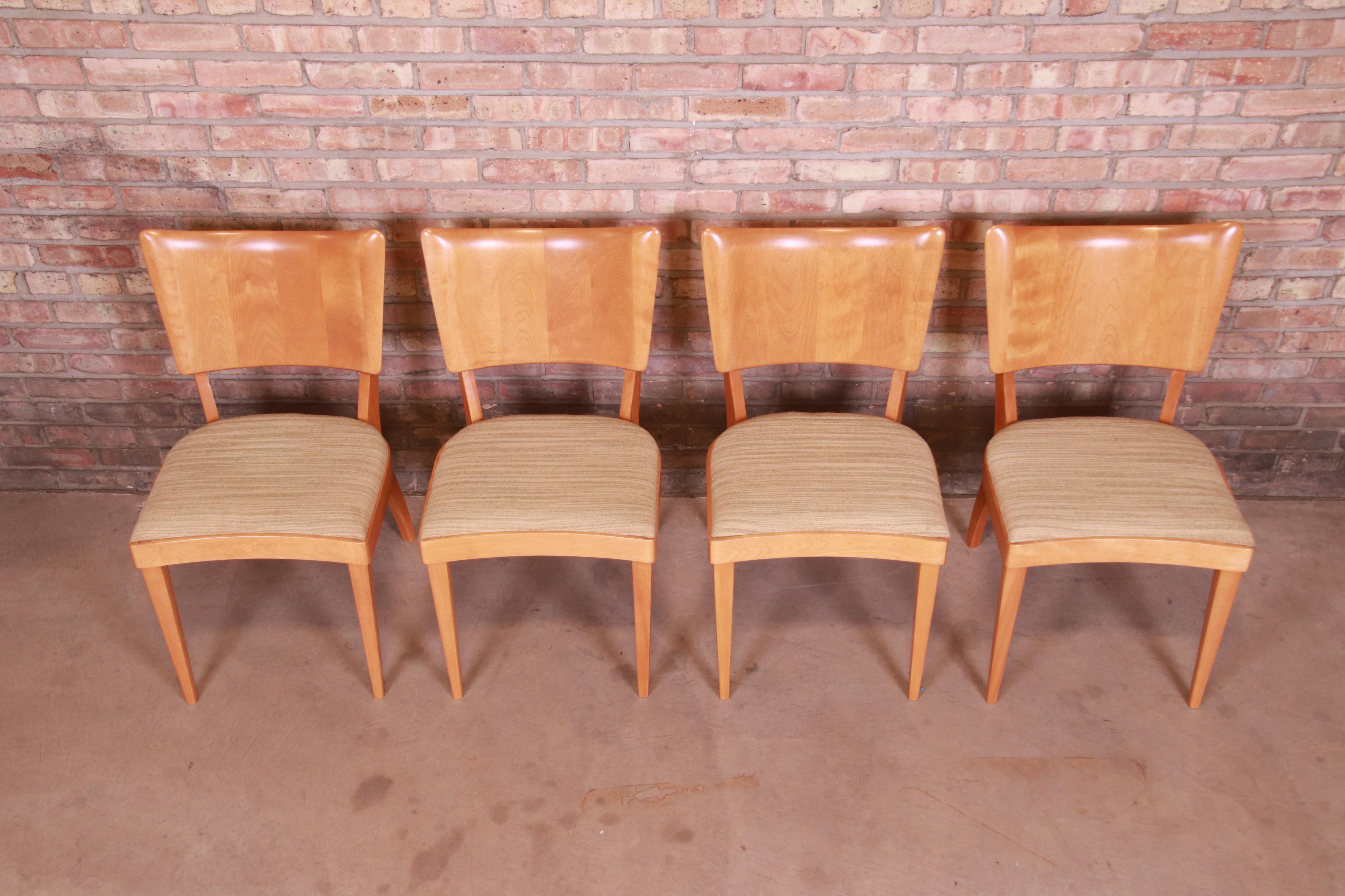 Heywood Wakefield Mid-Century Modern Stingray Dining Chairs, Set of Four In Good Condition In South Bend, IN