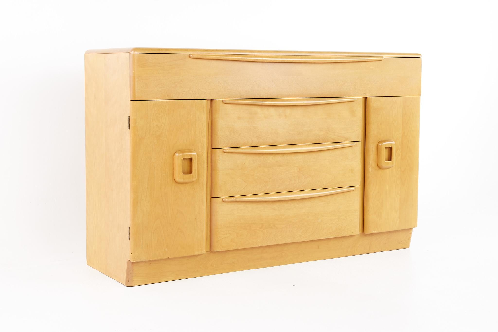 Heywood Wakefield Mid Century Sideboard Credenza Buffet and Hutch 2