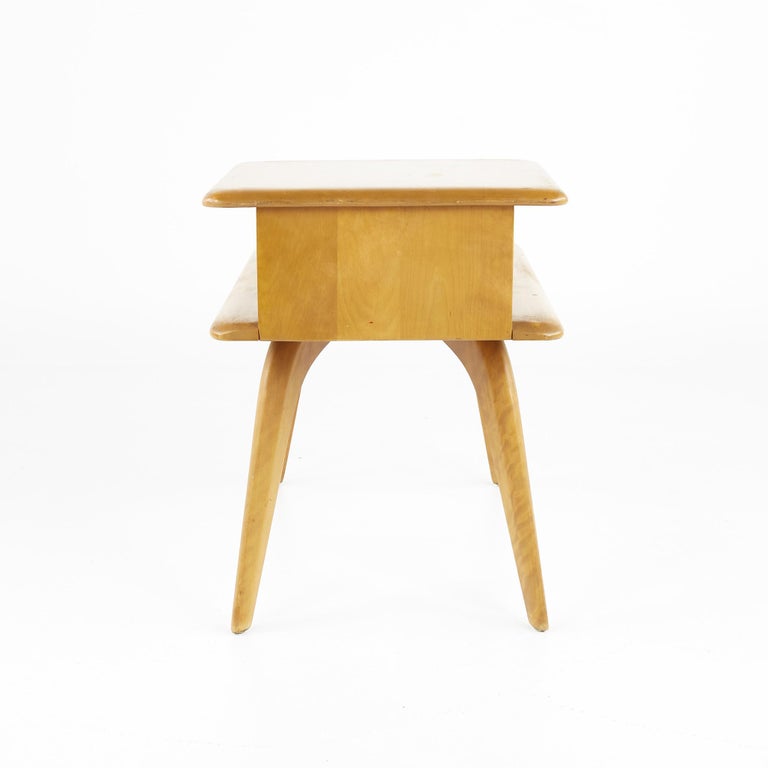 Heywood Wakefield Mid Century Step Side End Tables, a Pair at 1stDibs