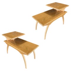 Heywood Wakefield Midcentury Step Two-Tier End Tables, Pair