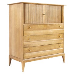 Heywood Wakefield Mid Century Tambour Door Highboy Dresser