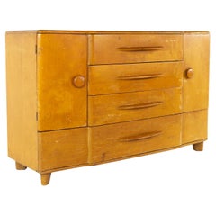 Heywood Wakefield Mid Century Wheat 4 Drawer Credenza