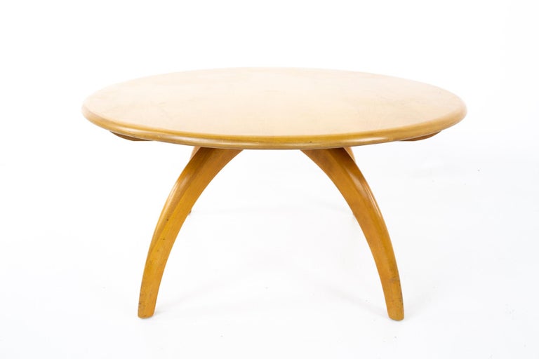 Mid Century Round Coffee Table At 1stdibs, Heywood Wakefield Round Side Table