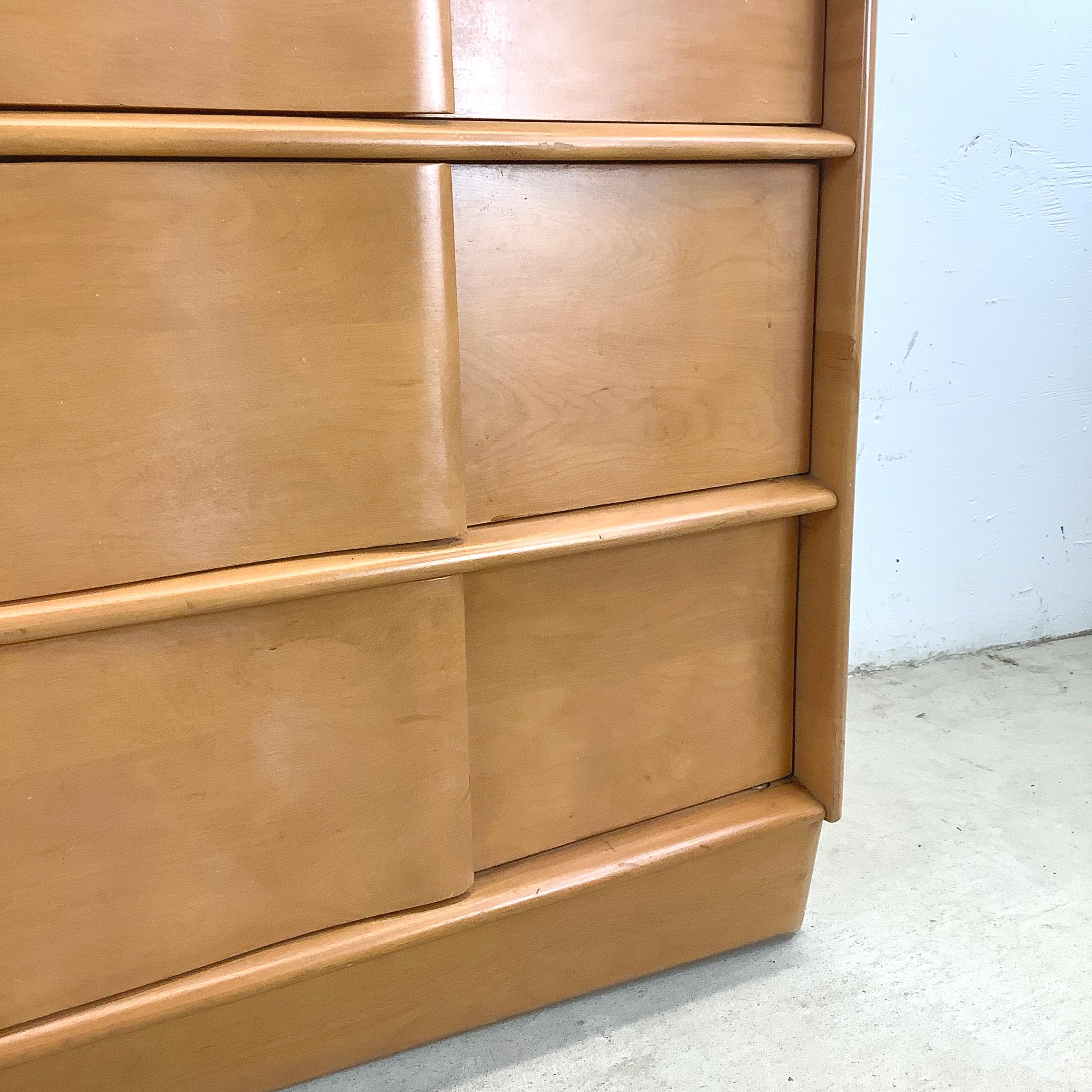 Heywood-Wakefield Nine Drawer Dresser with Mirror 6
