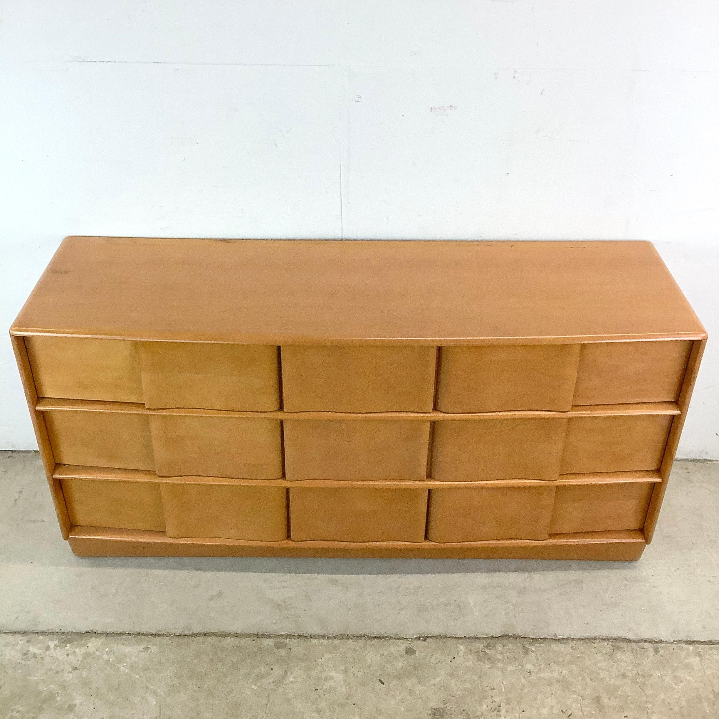Other Heywood-Wakefield Nine Drawer Dresser with Mirror