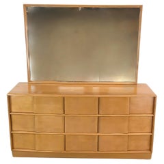 Heywood-Wakefield Nine Drawer Dresser with Mirror