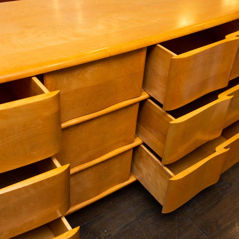 Heywood Wakefield NineDrawer Scultura Dresser at 1stDibs