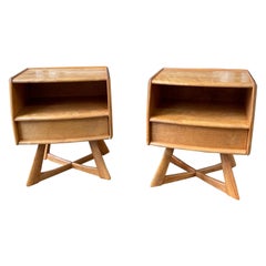 Heywood Wakefield Pair of Sculptura Nightstands