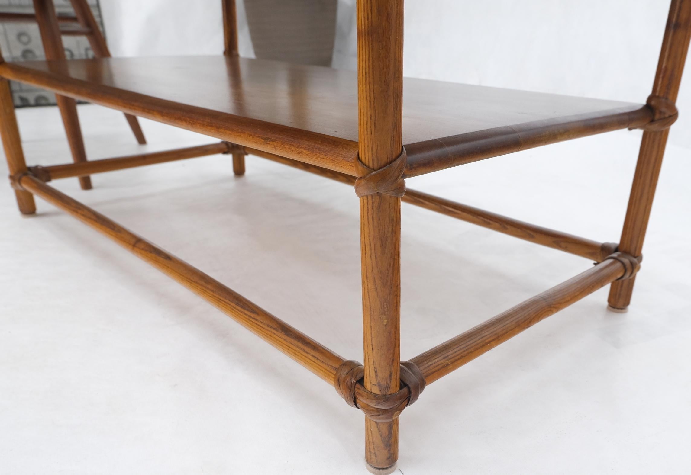 Heywood Wakefield Reed Solid Maple & Oak Two Tier Rectangle Coffee Table 3