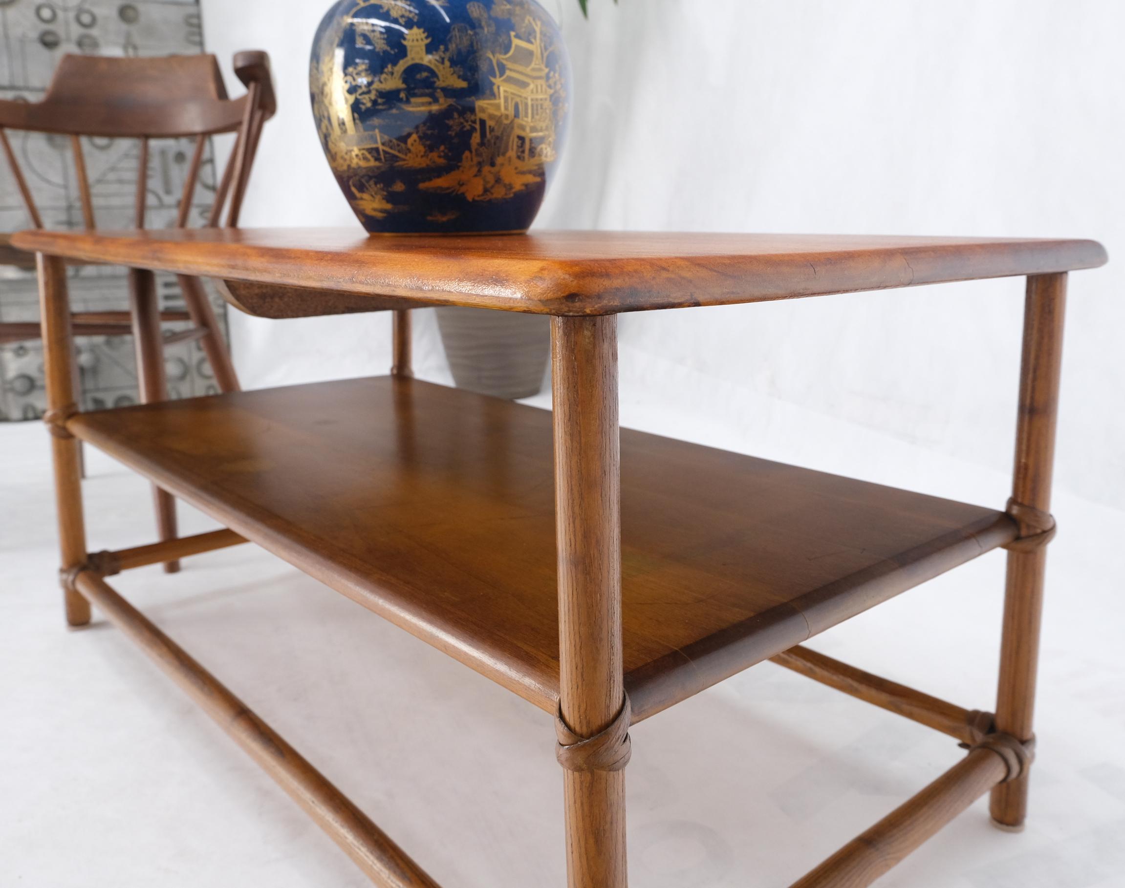 Heywood Wakefield Reed Solid Maple & Oak Two Tier Rectangle Coffee Table 4