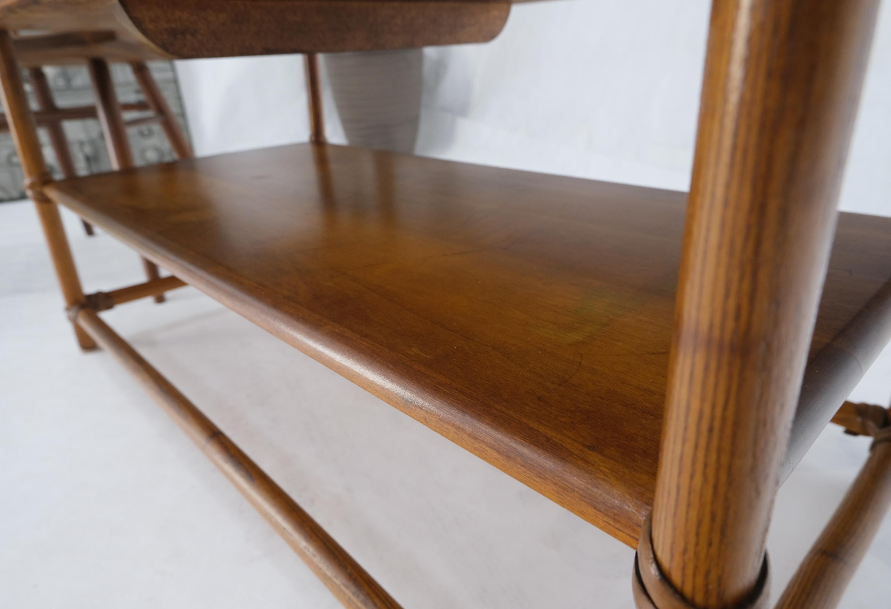 Heywood Wakefield Reed Solid Maple & Oak Two Tier Rectangle Coffee Table 5