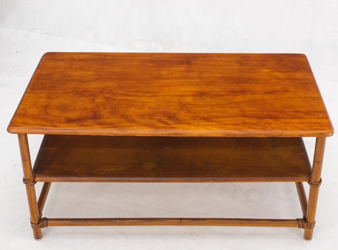 Mid century modern two tier coffee table by Haywood Wakefield.