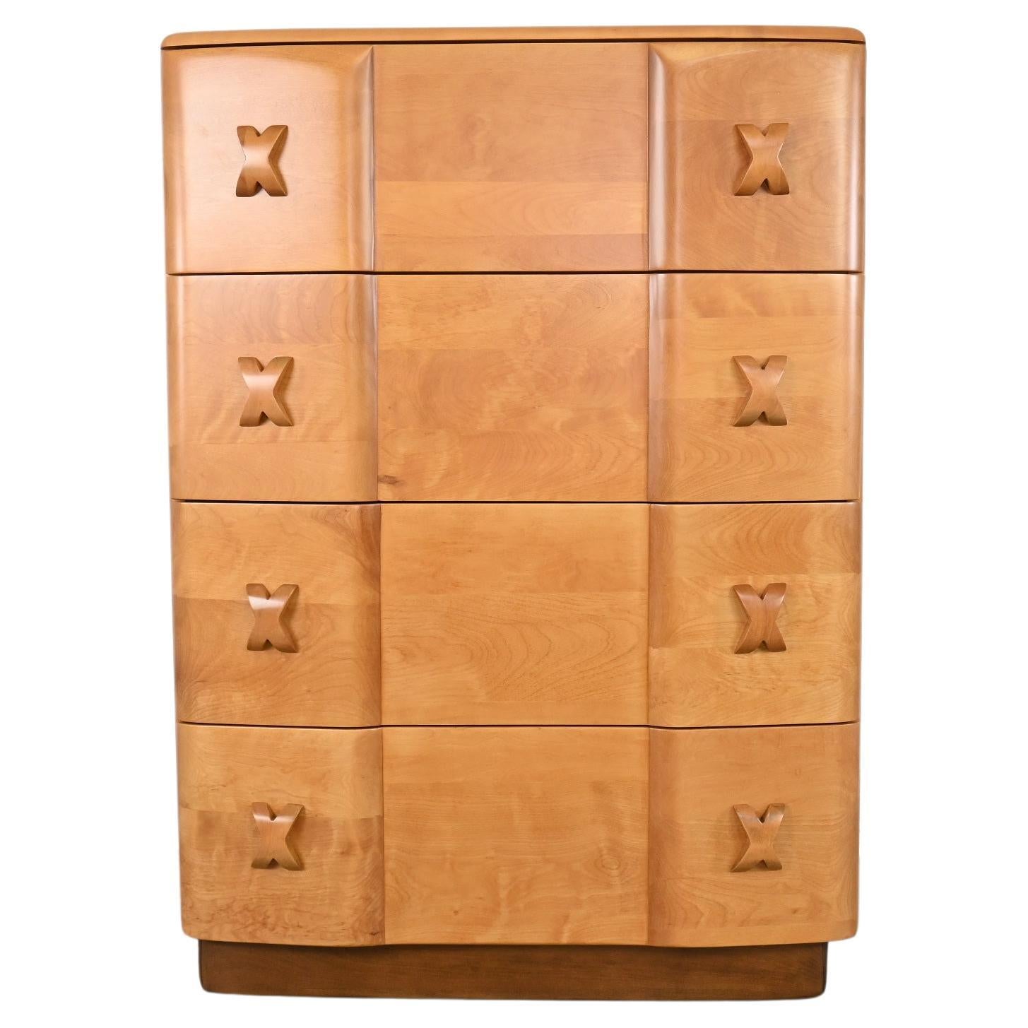 Heywood-Wakefield Rio Highboy Dresser, 1940s, Newly Refinished