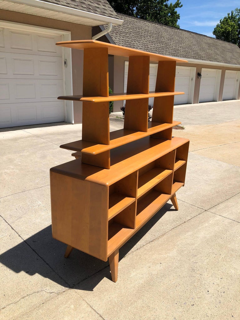 Heywood Wakefield Room Divider M504 and M505 All Original Champagne Finnish Rare at 1stDibs