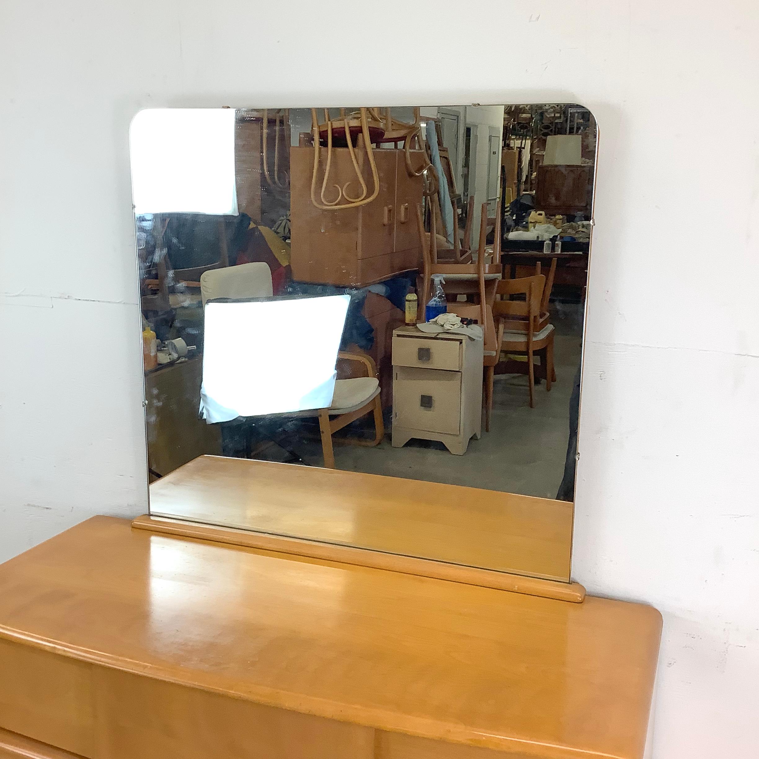 Heywood-Wakefield Sculptura Dresser with Mirror For Sale 3