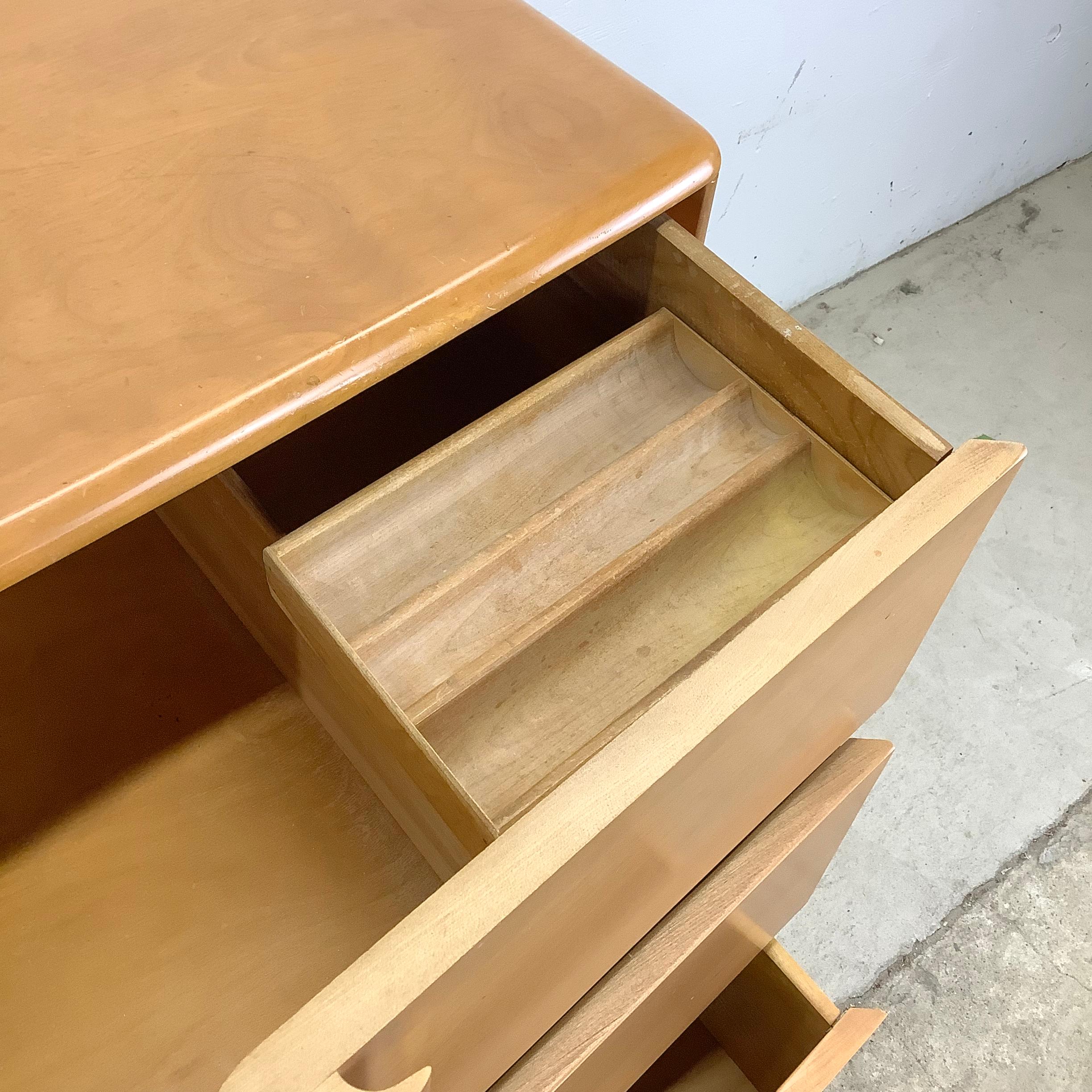Heywood-Wakefield Sculptura Dresser with Mirror For Sale 7