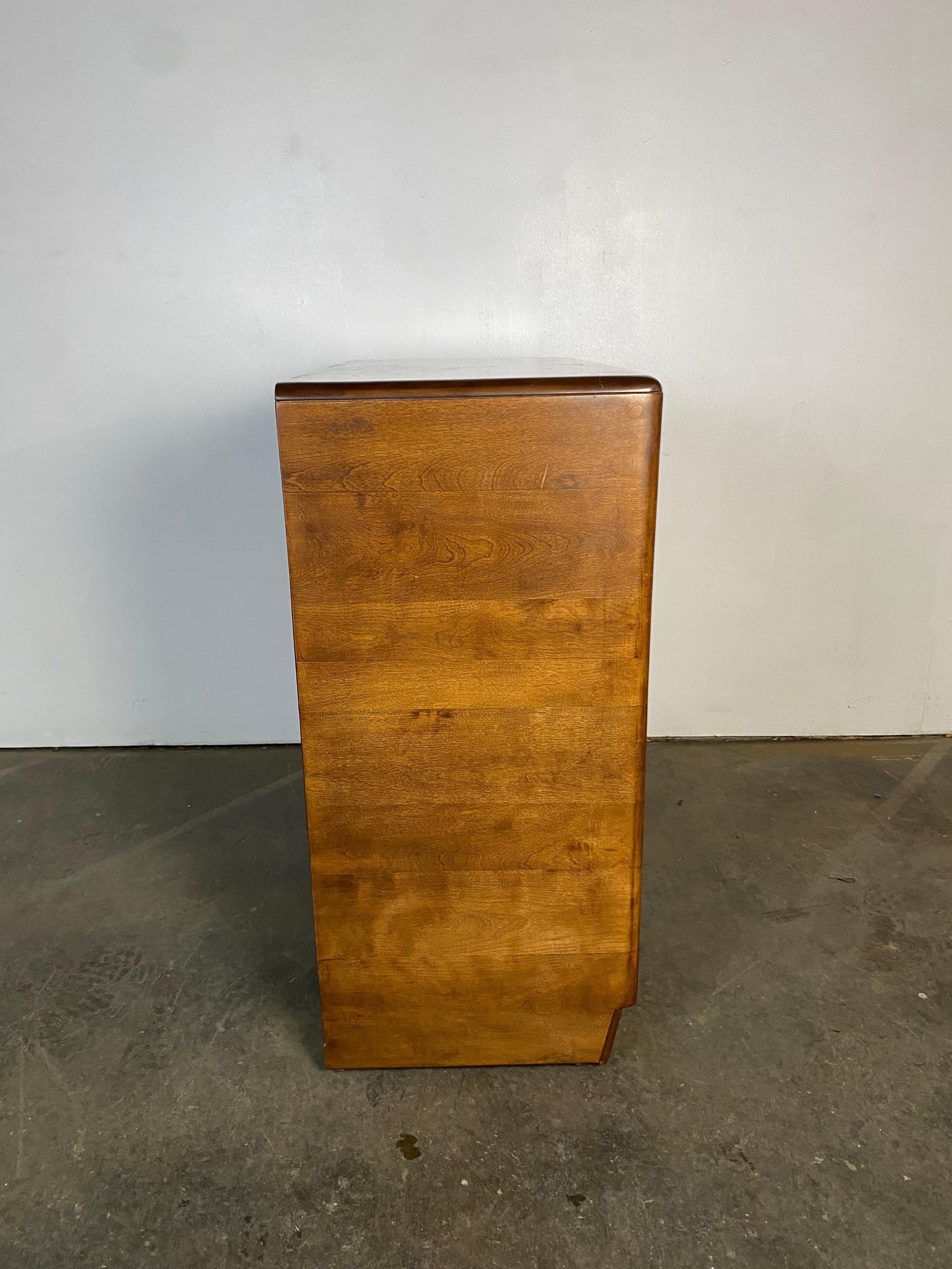 Beveled Heywood Wakefield Scultptura Four Drawer Dresser