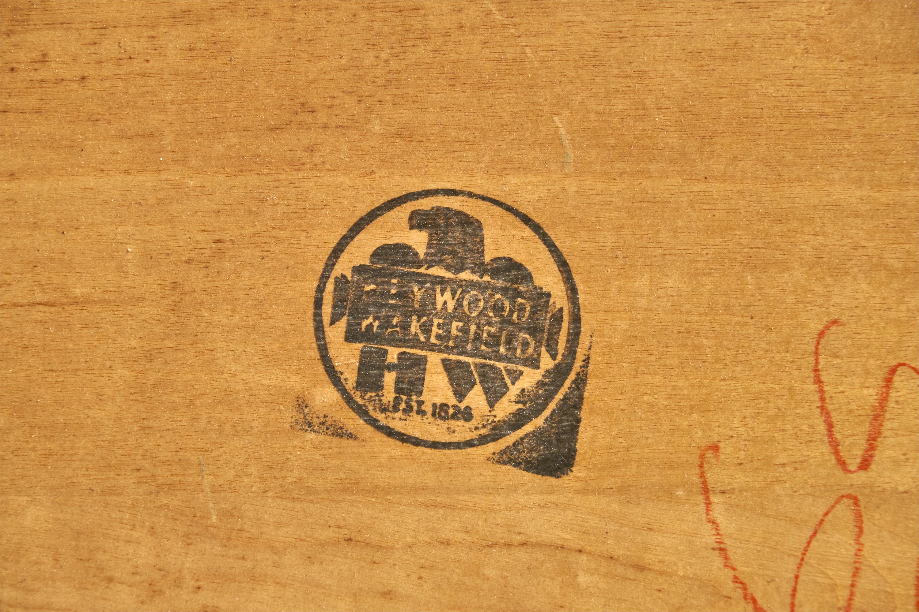Heywood Wakefield, Tavolini, Oak, Rattan, USA, anni '50 in vendita 4