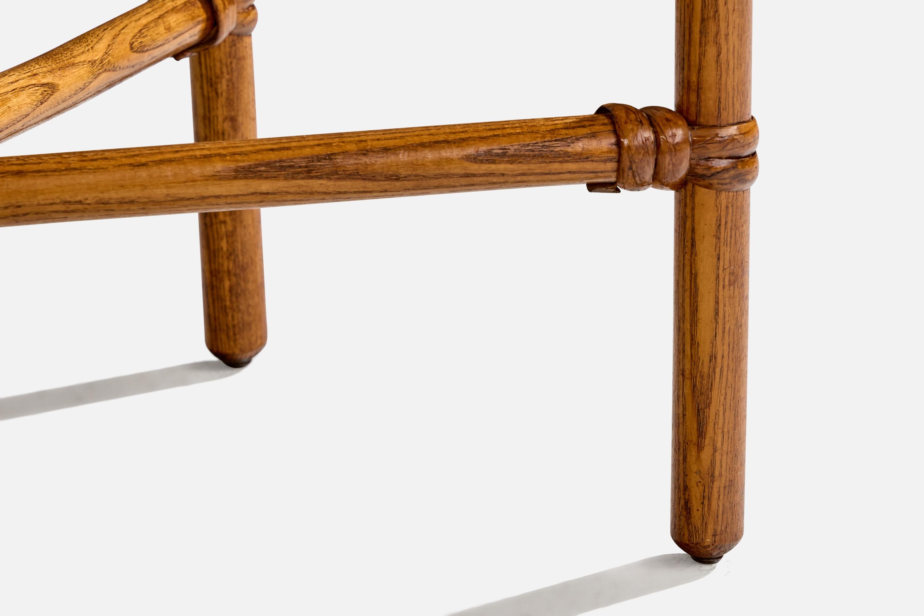 Heywood Wakefield, Side Tables, Oak, Rattan, USA, 1950s en vente 3