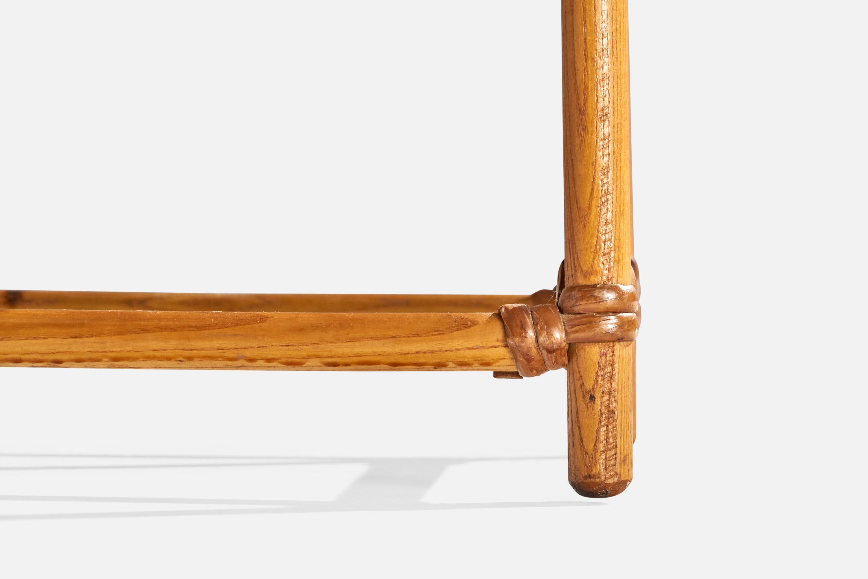 Heywood Wakefield, Tavolini, Oak, Rattan, USA, anni '50 in vendita 2