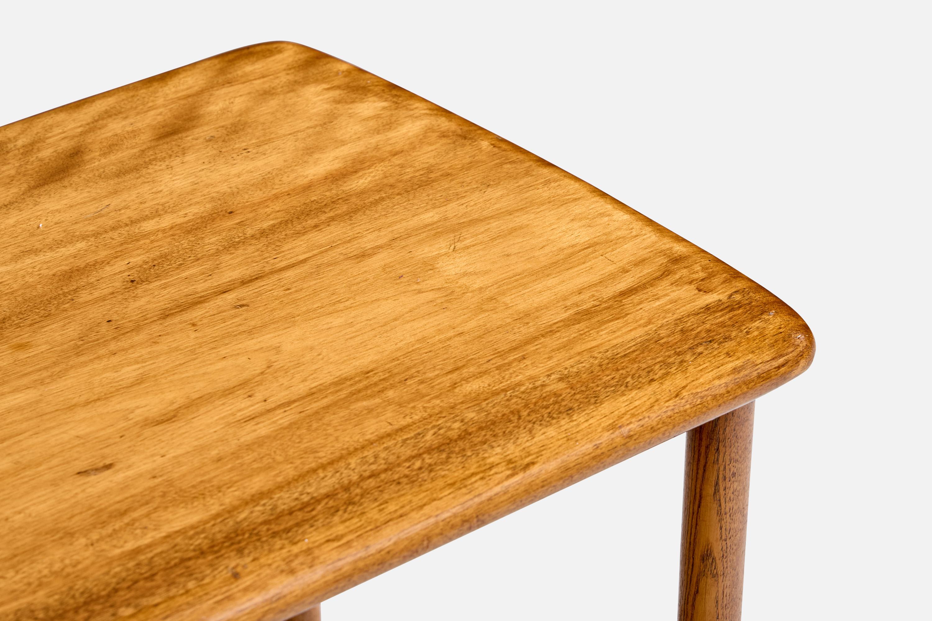 Heywood Wakefield, Side Tables, Oak, Rattan, USA, 1950s en vente 1