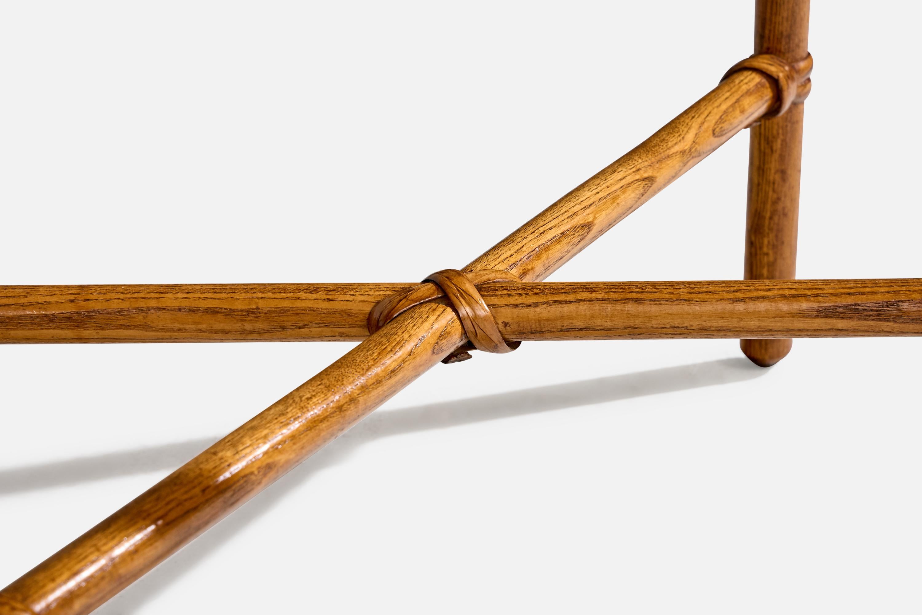 Heywood Wakefield, Side Tables, Oak, Rattan, USA, 1950s en vente 2