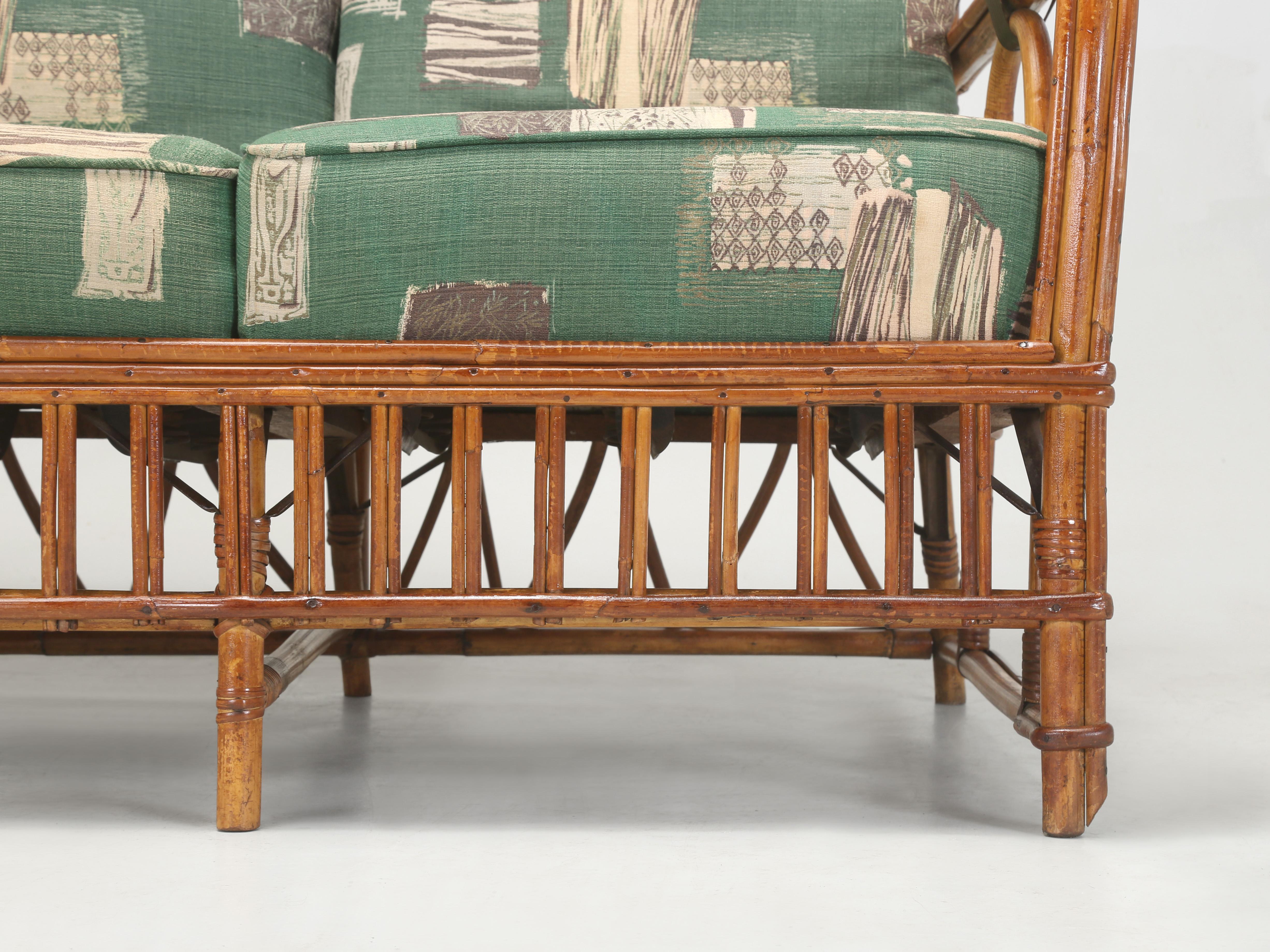 Heywood-Wakefield Sofa with End Tables and Pair Chairs in Original Fabric 1930’s 4