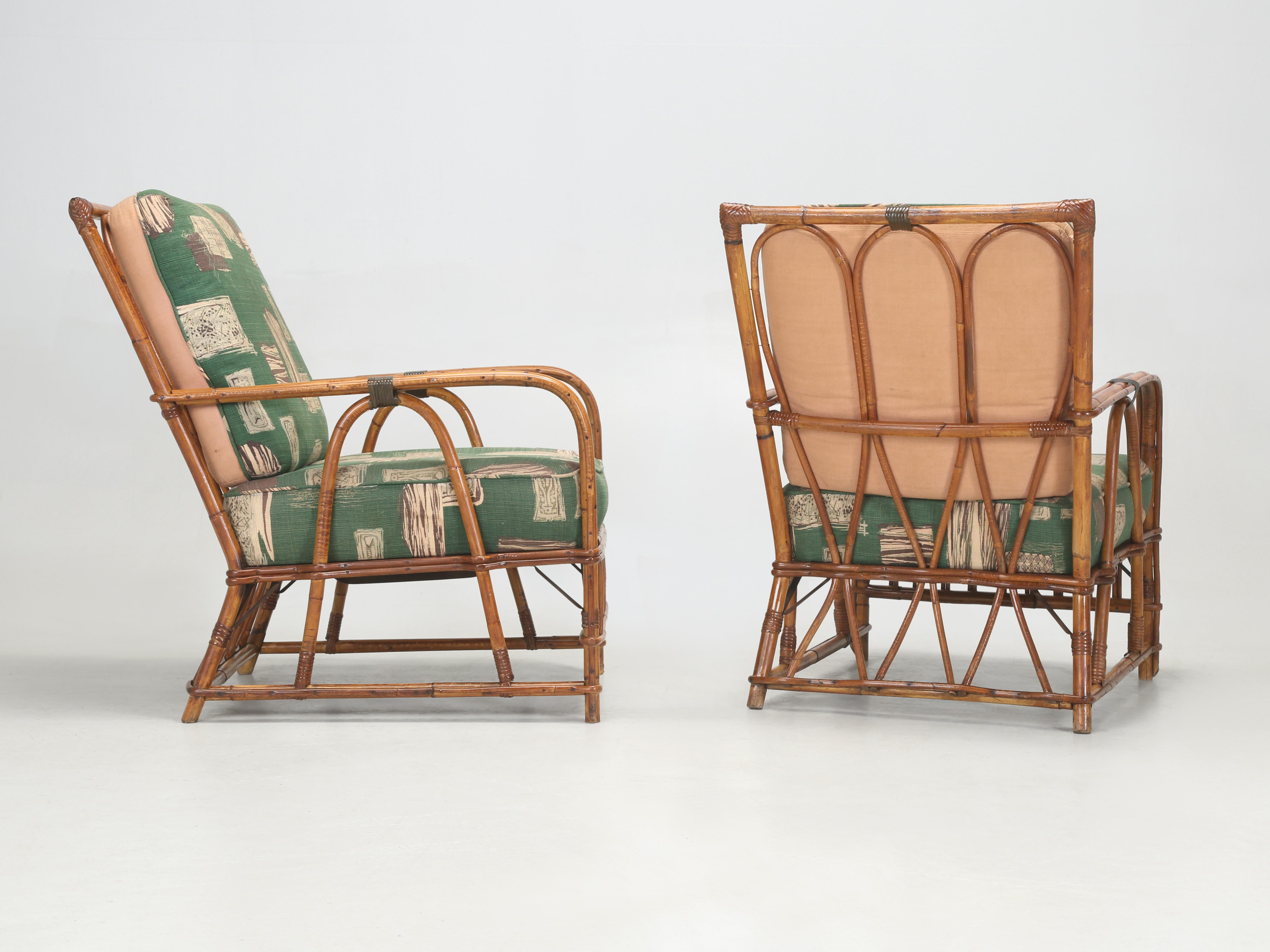 Heywood-Wakefield Sofa with End Tables and Pair Chairs in Original Fabric 1930’s 6