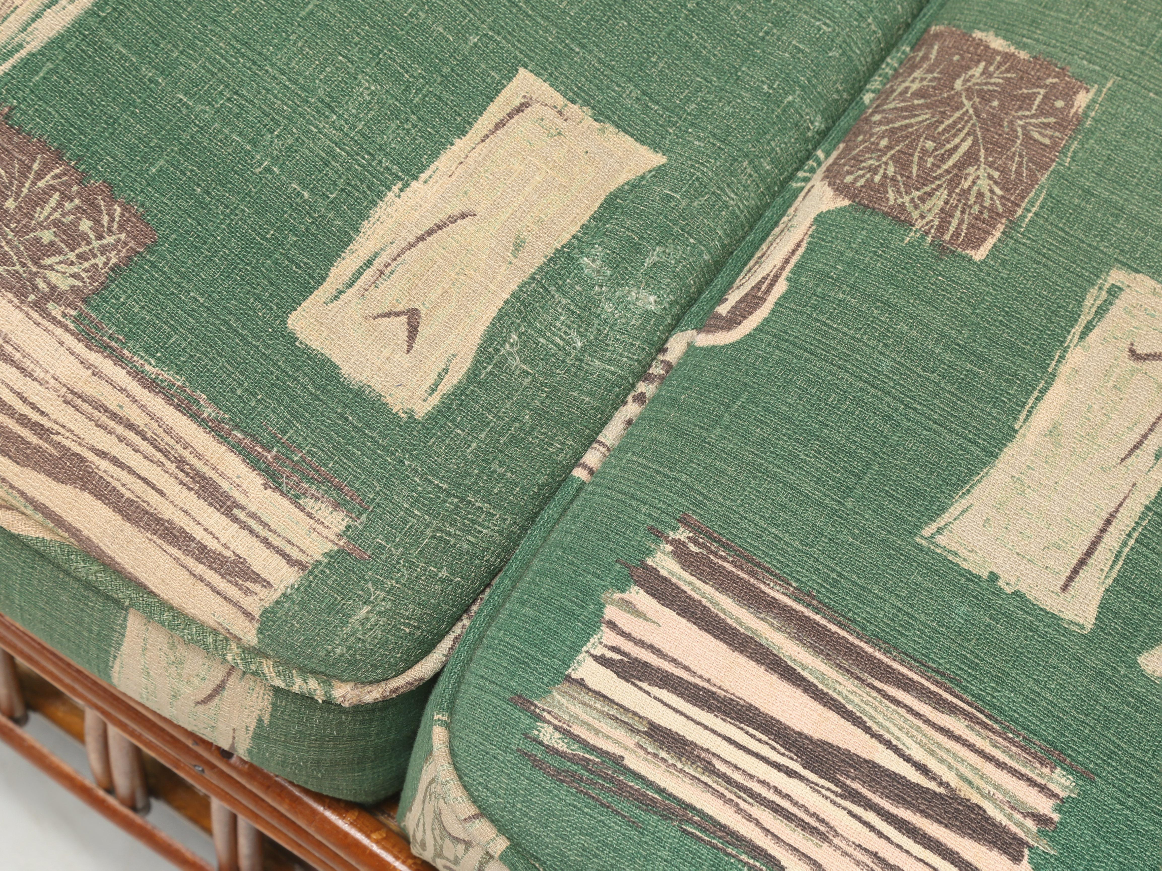 Heywood-Wakefield Sofa with End Tables and Pair Chairs in Original Fabric 1930’s 1