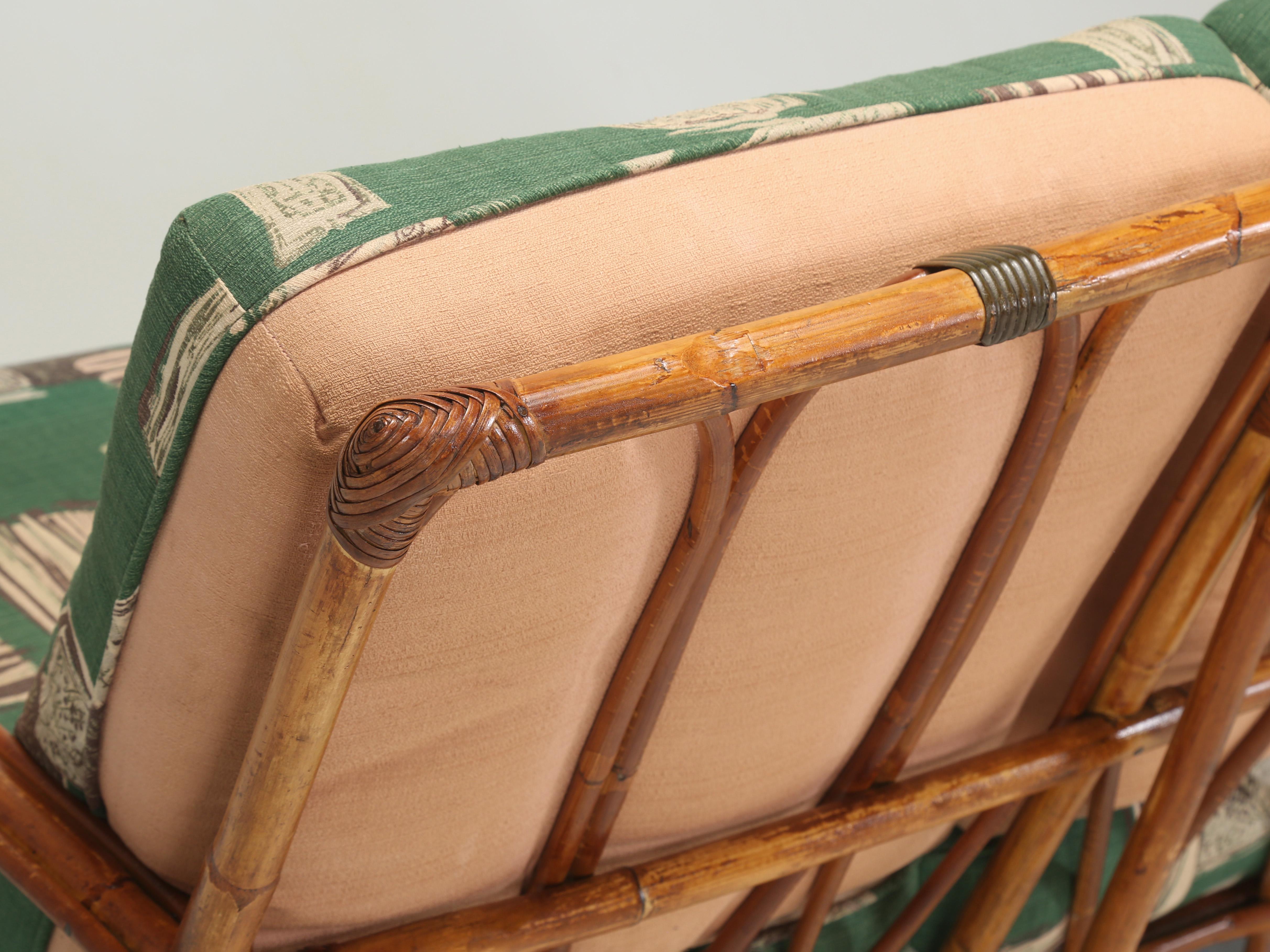 Heywood-Wakefield Sofa with End Tables and Pair Chairs in Original Fabric 1930’s 2