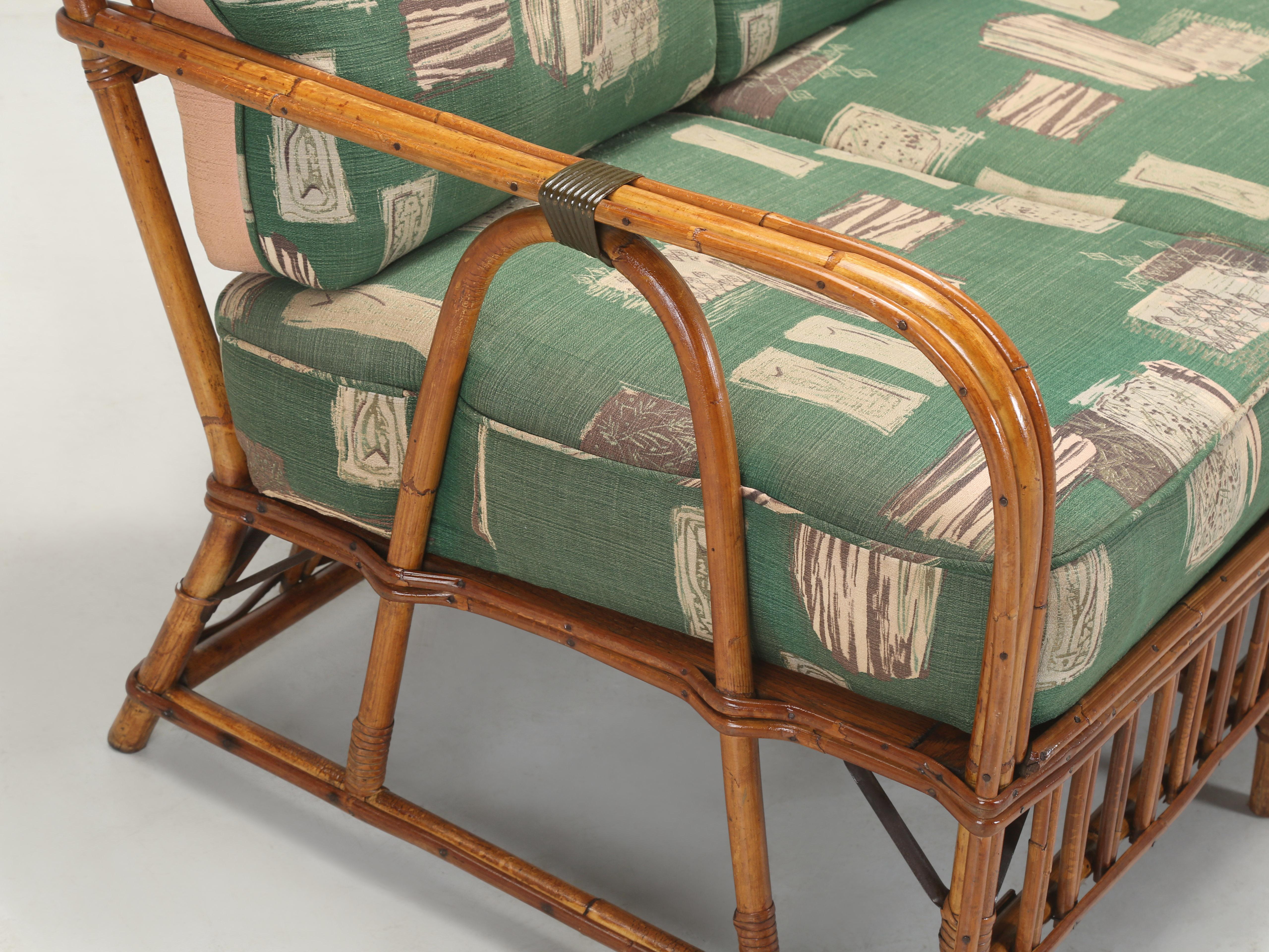 Heywood-Wakefield Sofa with End Tables and Pair Chairs in Original Fabric 1930’s 3