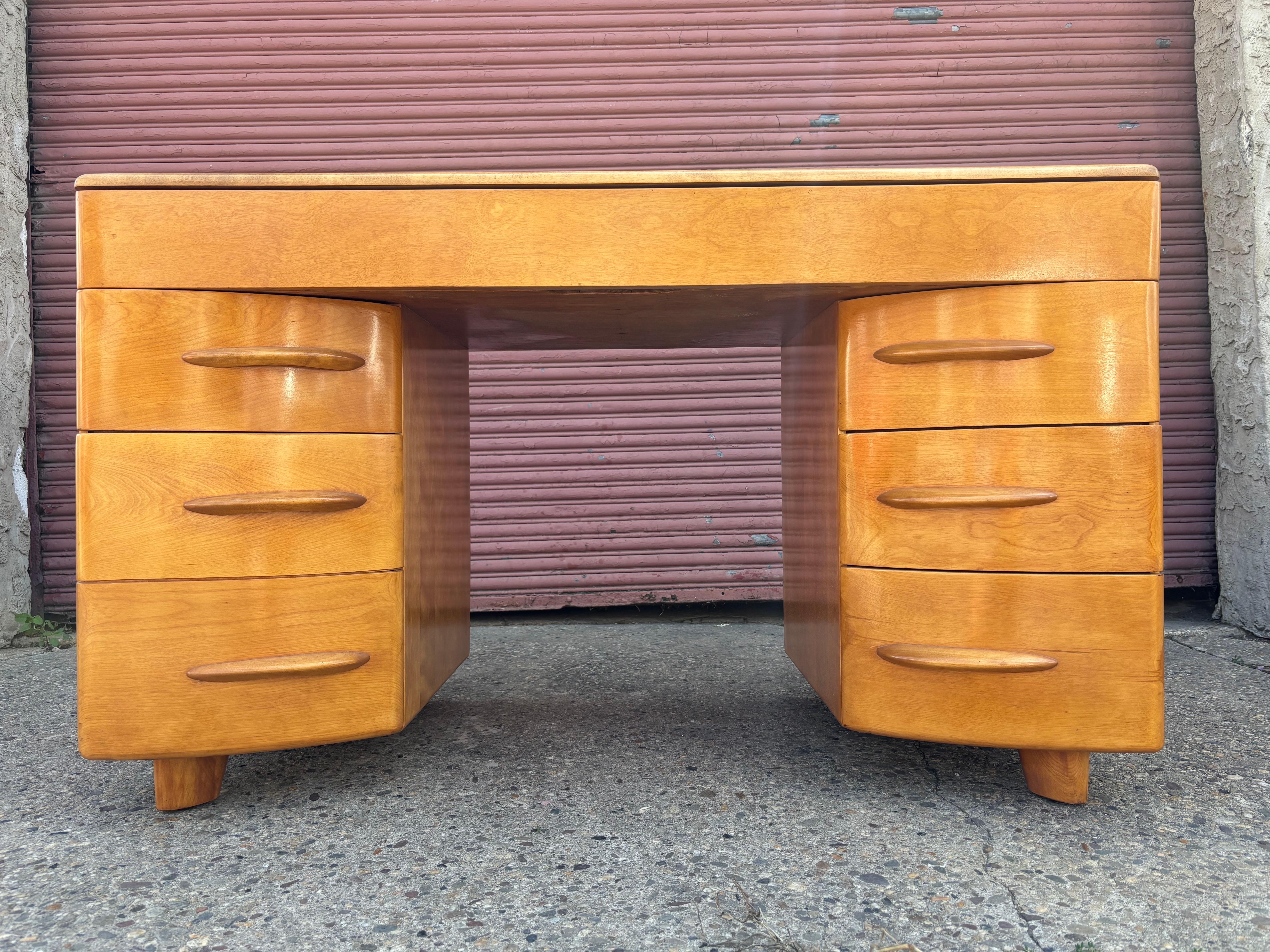 Mid-Century Modern Heywood Wakefield Solid Maple Desk