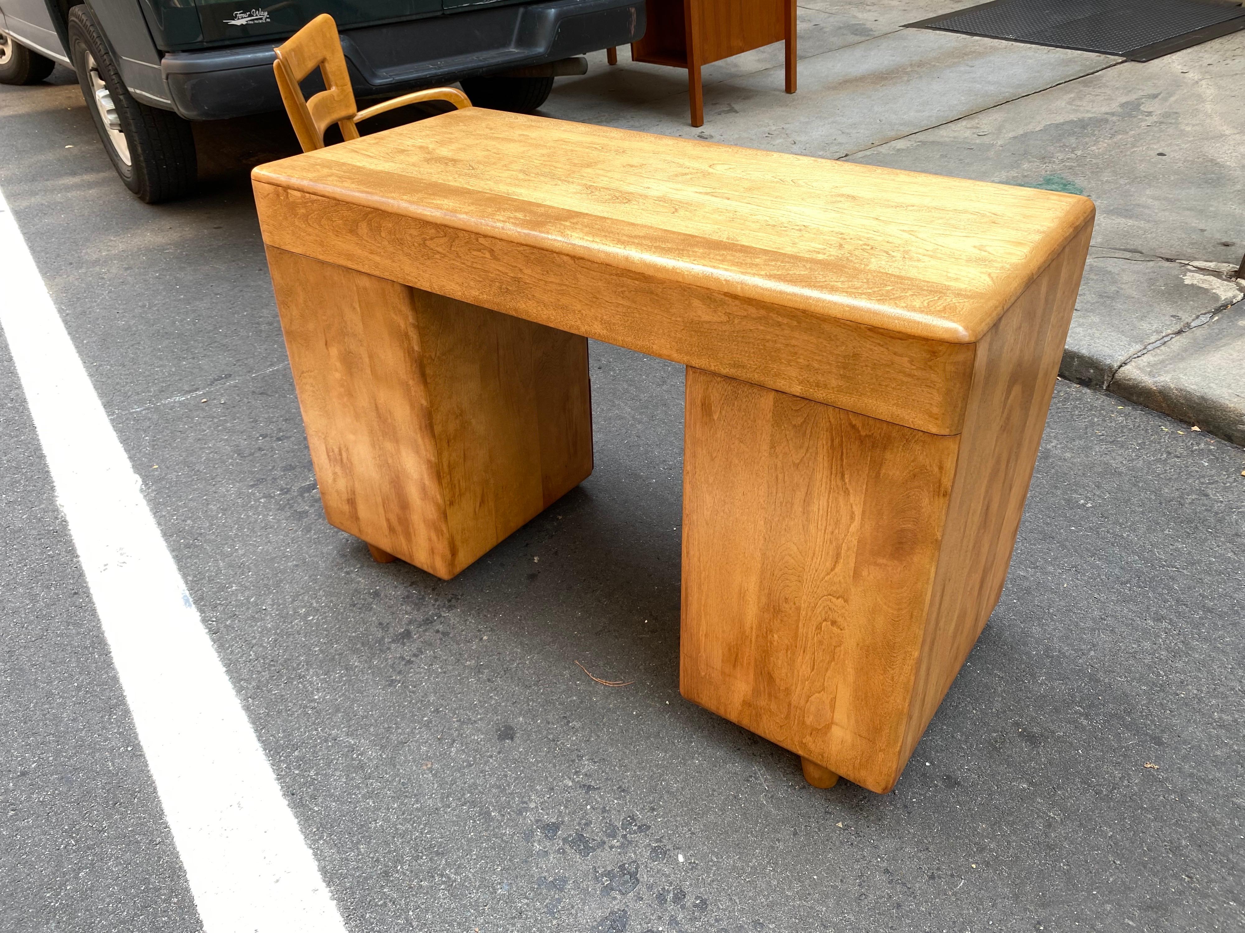 Mid-Century Modern Heywood Wakefield Solid Maple Desk