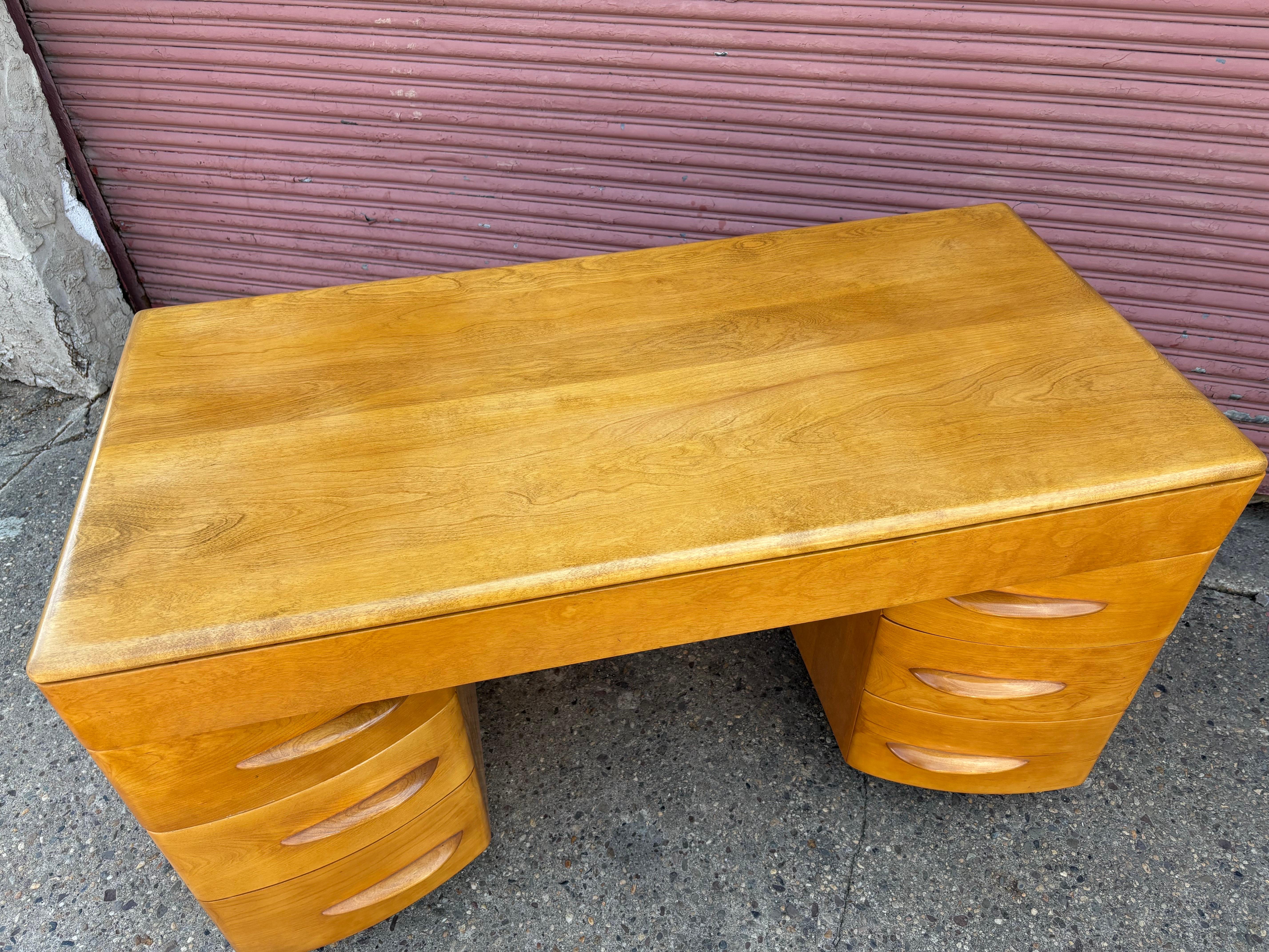American Heywood Wakefield Solid Maple Desk