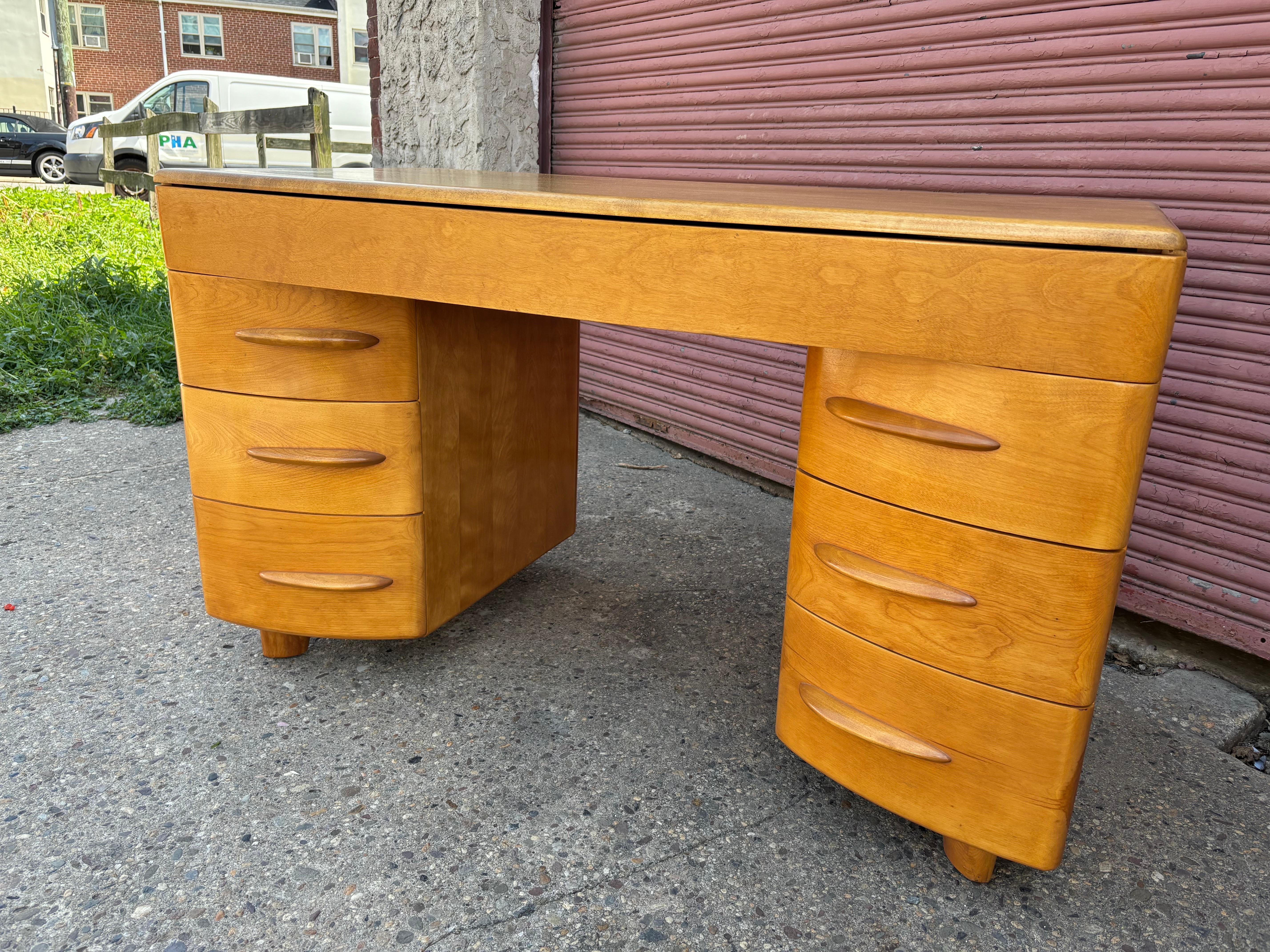 Heywood Wakefield Solid Maple Desk 2