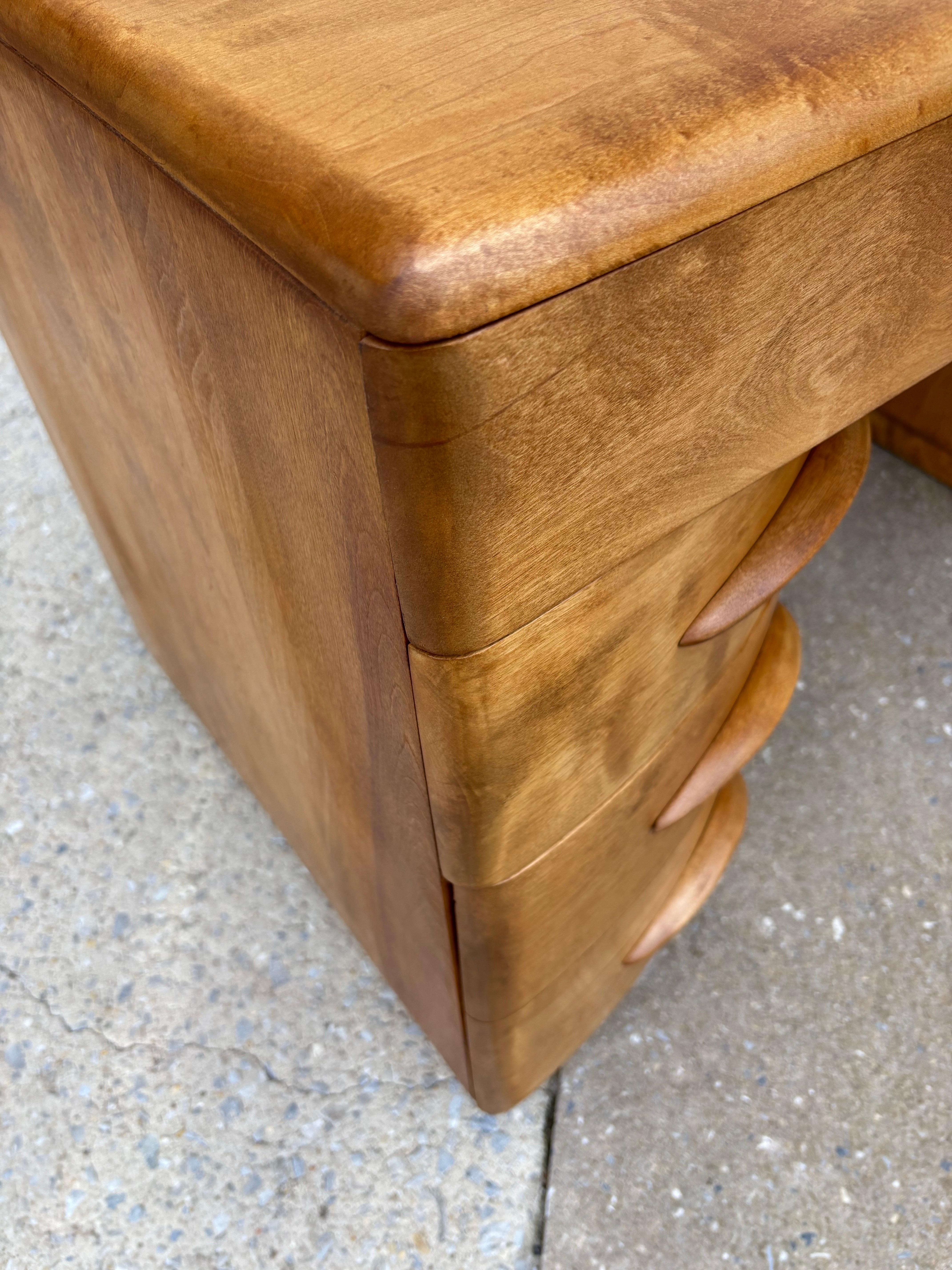 Heywood Wakefield Solid Maple Desk For Sale 2