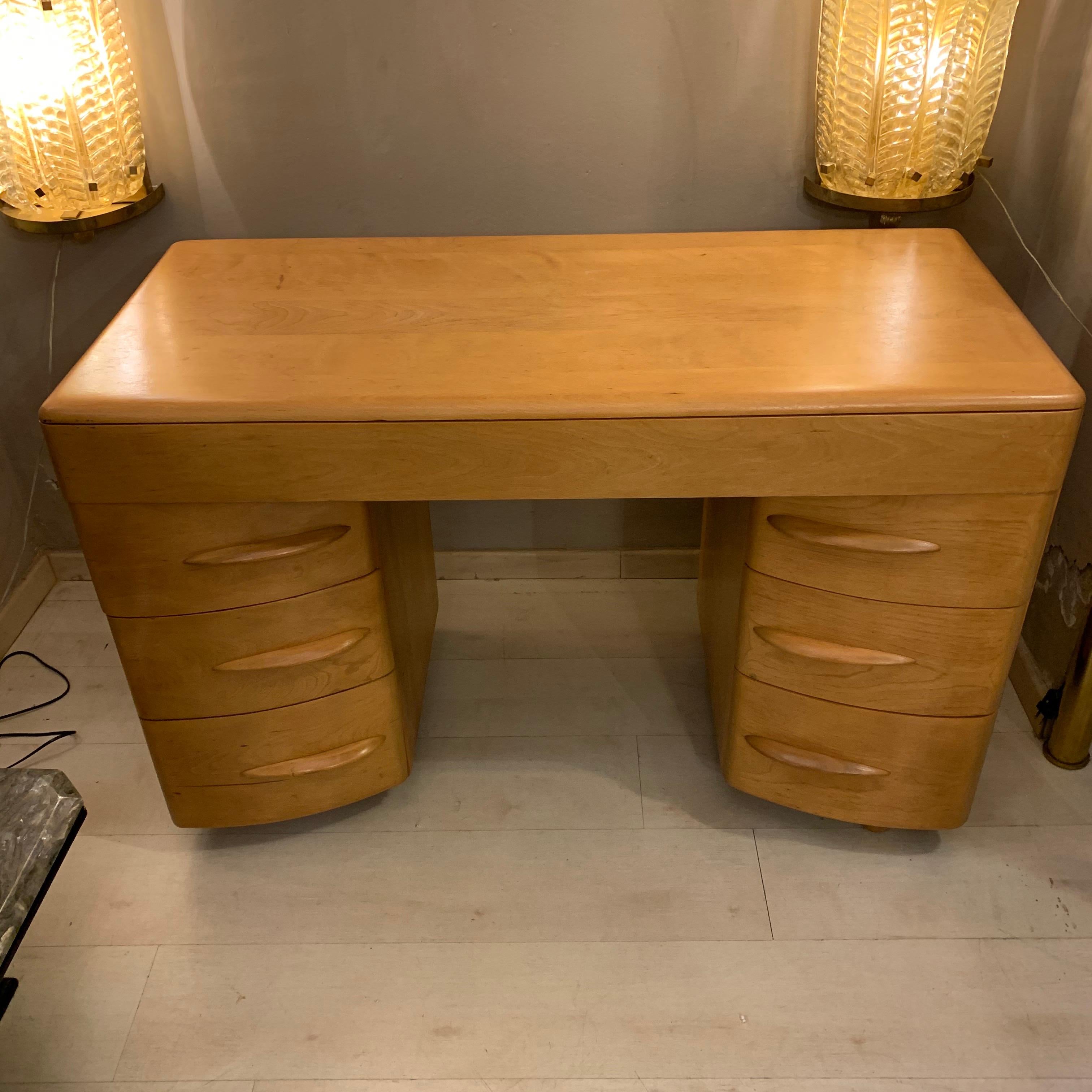 heywood wakefield kneehole desk