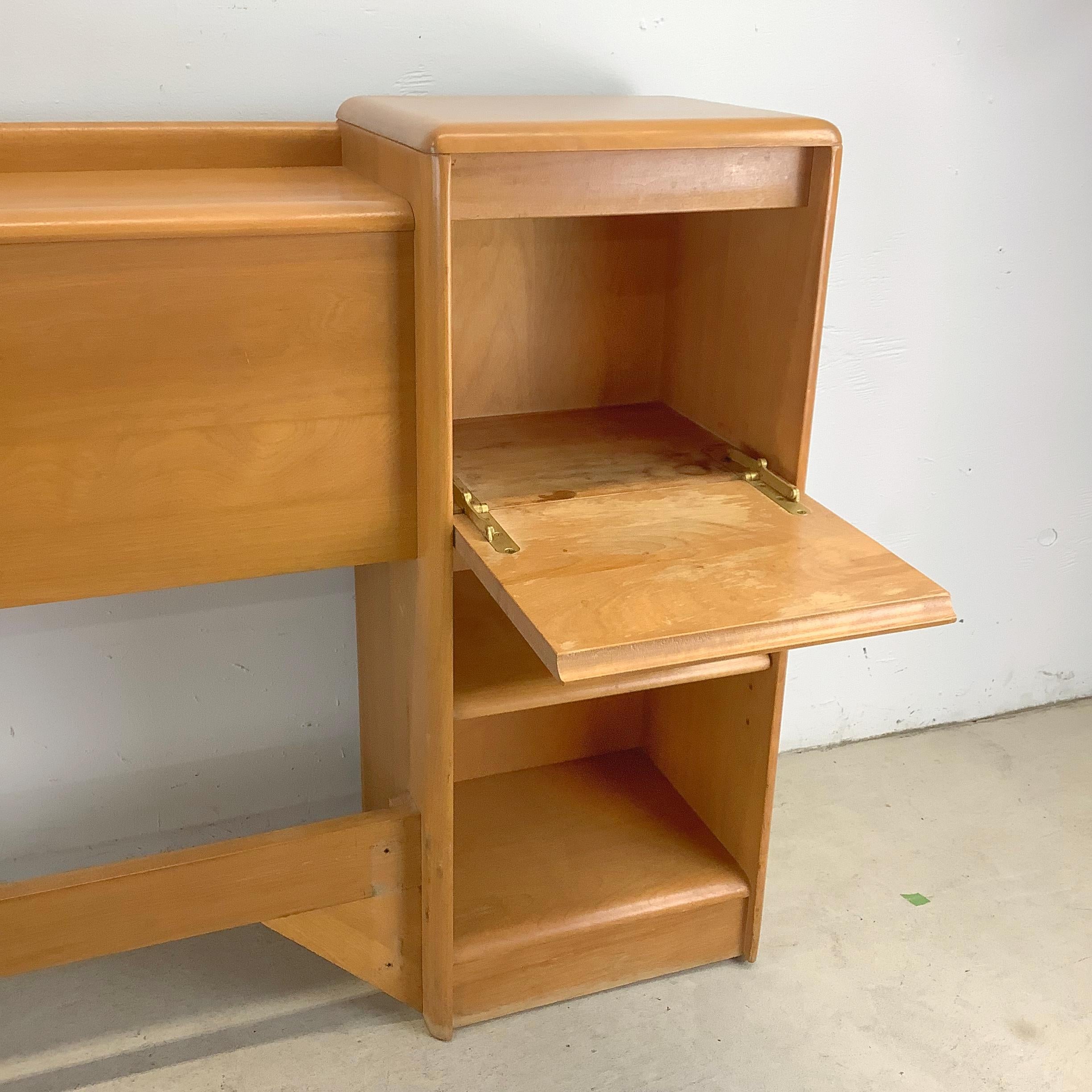 Heywood-Wakefield Storage Headboard- Full For Sale 4