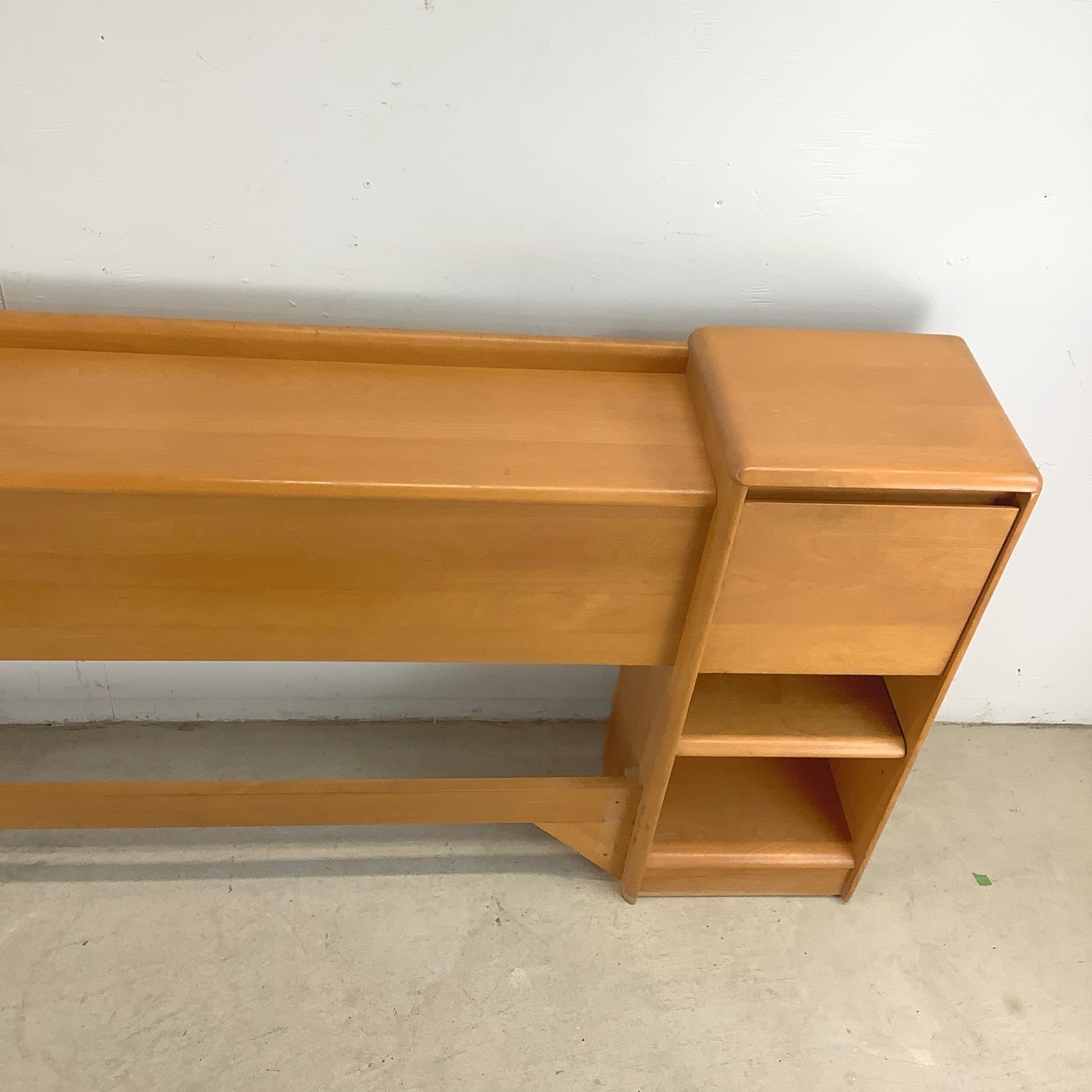 Mid-Century Modern Heywood-Wakefield Storage Headboard- Full For Sale