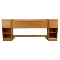 Heywood-Wakefield Storage Headboard With Built-In Nightstands
