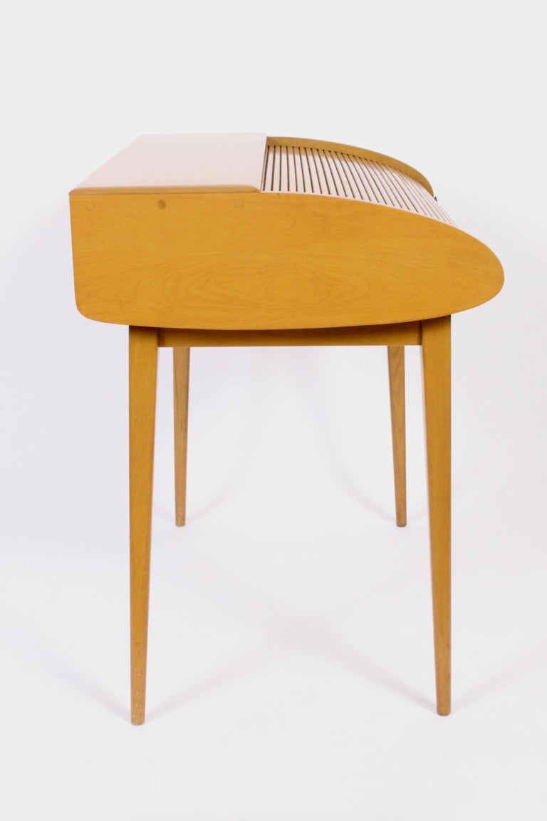 HeywoodWakefield Streamlined Tambour Desk, 1960s For Sale at 1stdibs