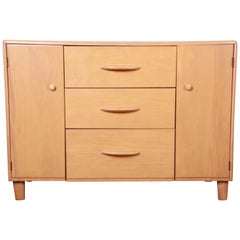 Heywood Wakefield Style Mid-Century Modern Solid Maple Sideboard Credenza, 1950s