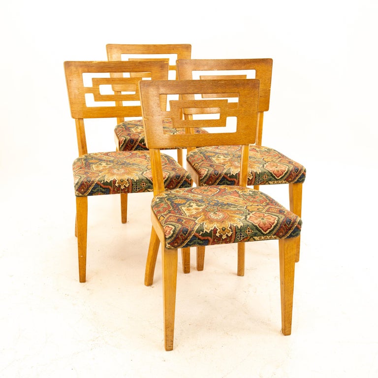 American Heywood-Wakefield Style Richardson Furniture MCM Dining Chairs, Set of 6 For Sale
