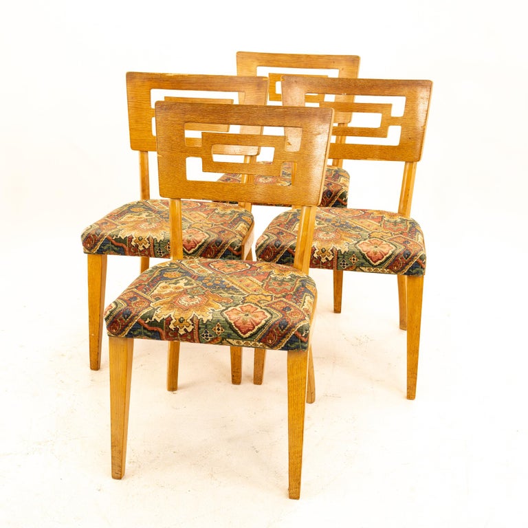 Heywood-Wakefield Style Richardson Furniture MCM Dining Chairs, Set of 6 In Good Condition For Sale In Countryside, IL