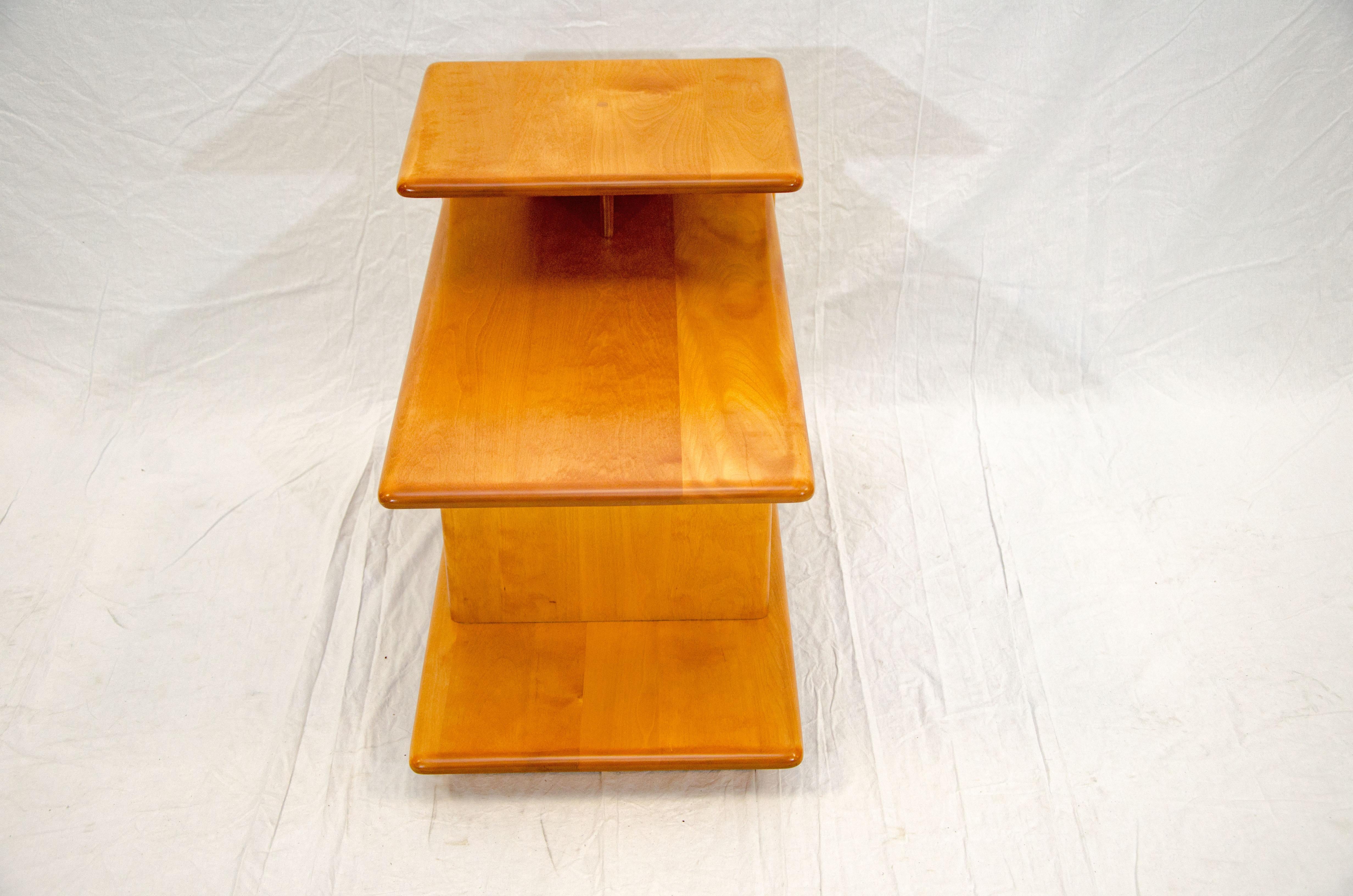 Heywood Wakefield Three-Tier Step End Table 6