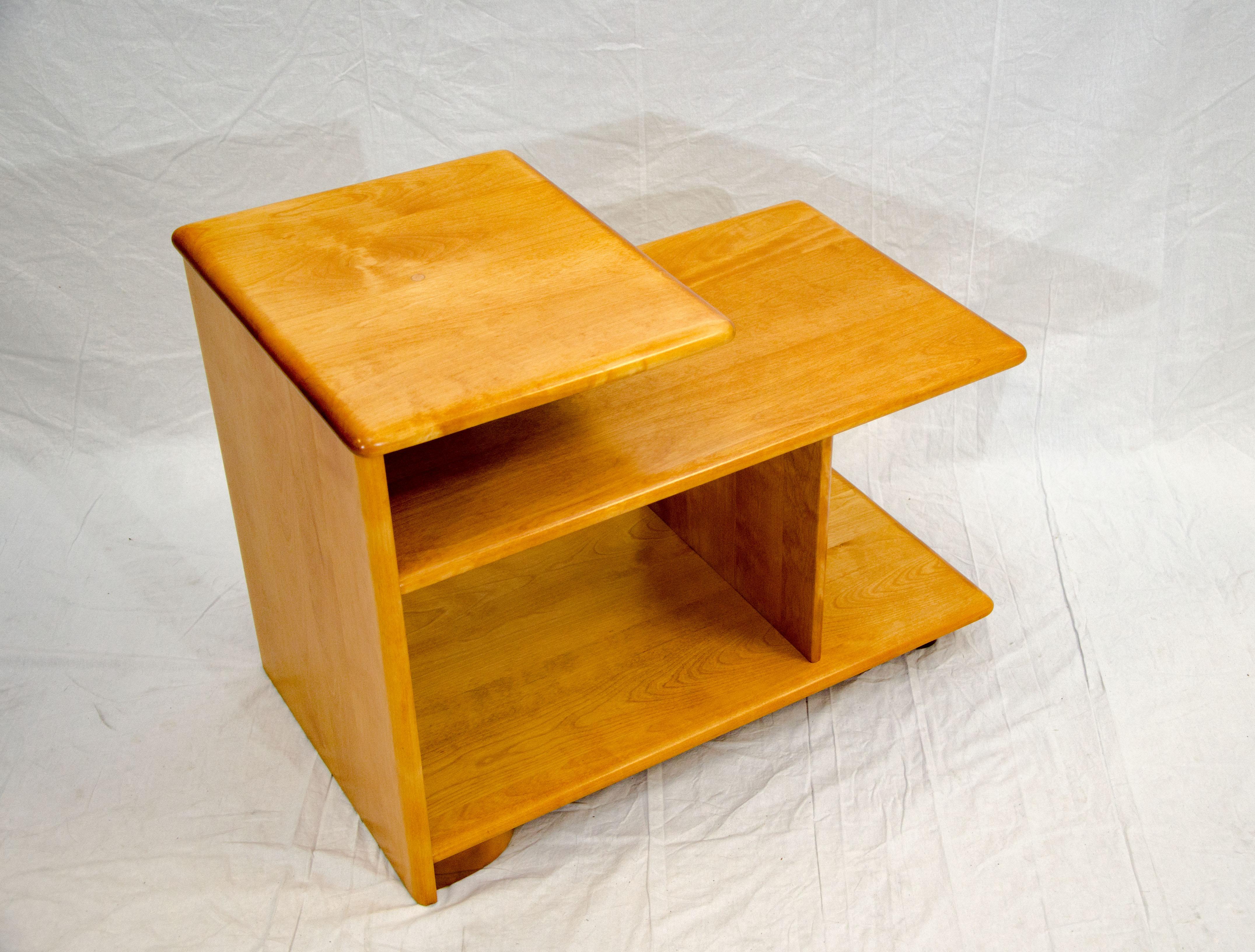 Art Deco Heywood Wakefield Three-Tier Step End Table