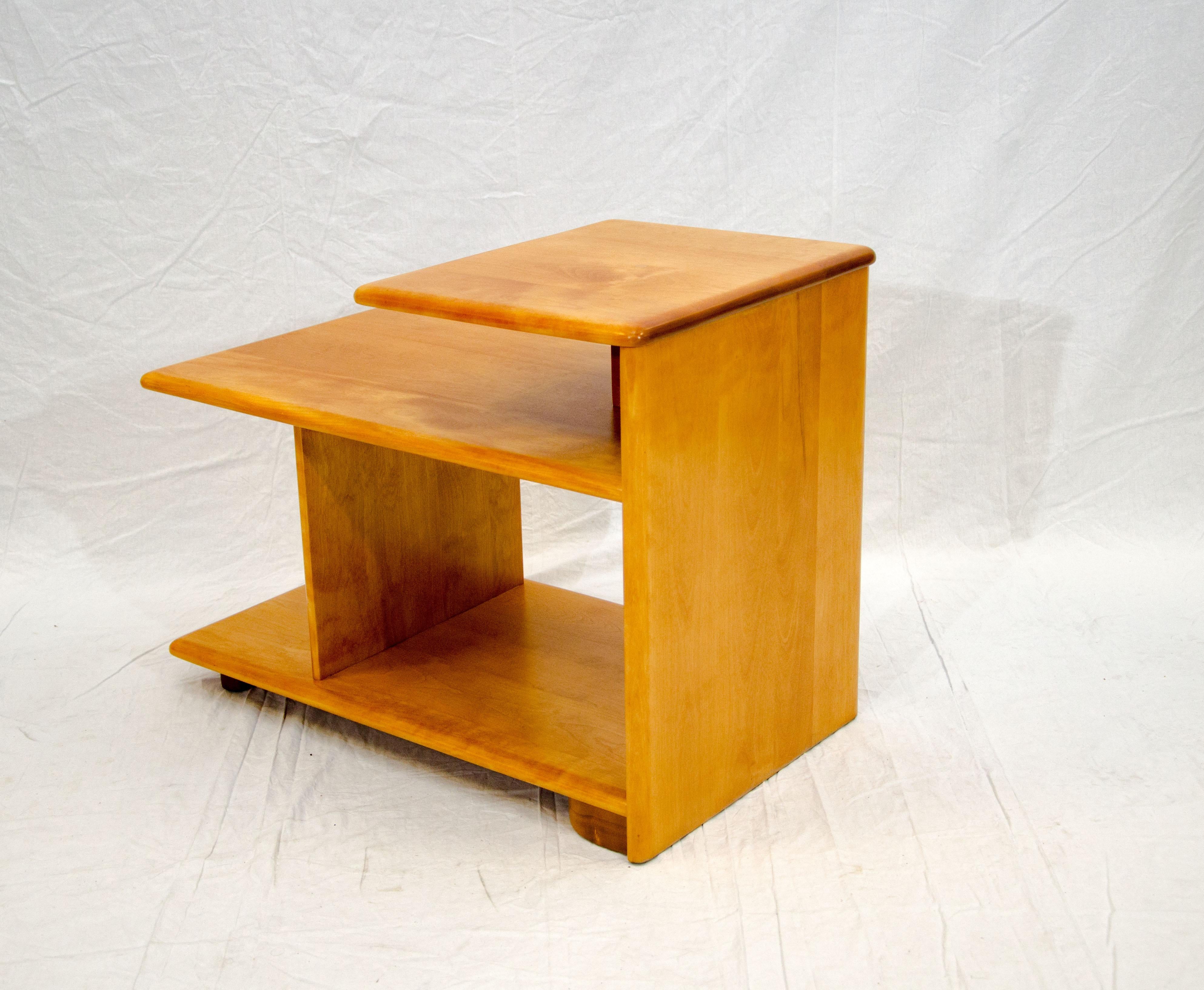 20th Century Heywood Wakefield Three-Tier Step End Table